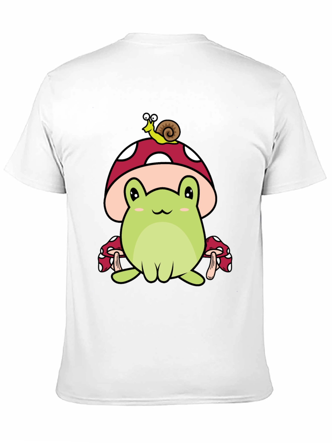 Black Frog & Snail Mushroom T-Shirt - Cute Cartoon Tee view 11