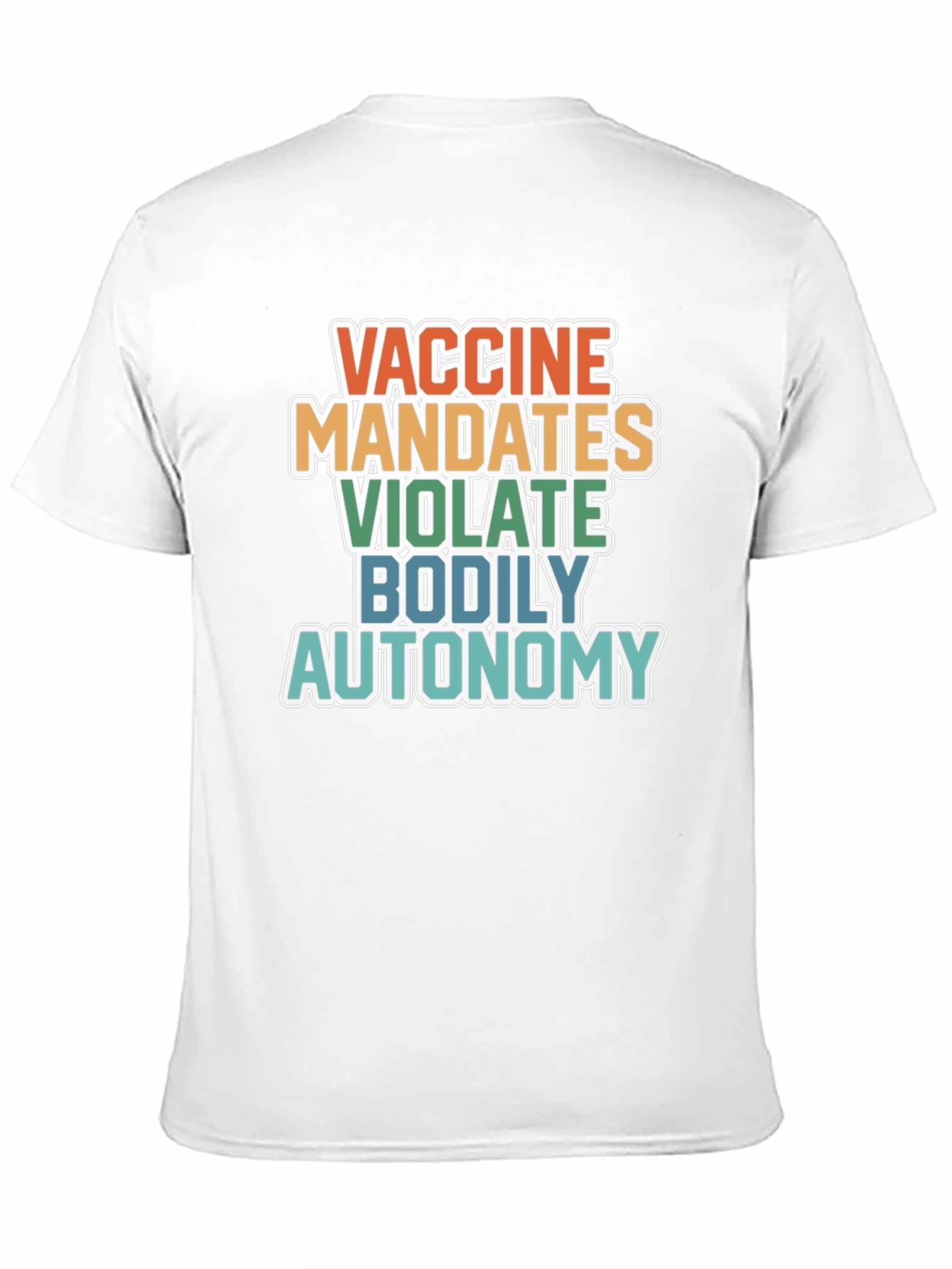 Black Vaccine Mandates Bodily Autonomy Graphic T-Shirt view 11