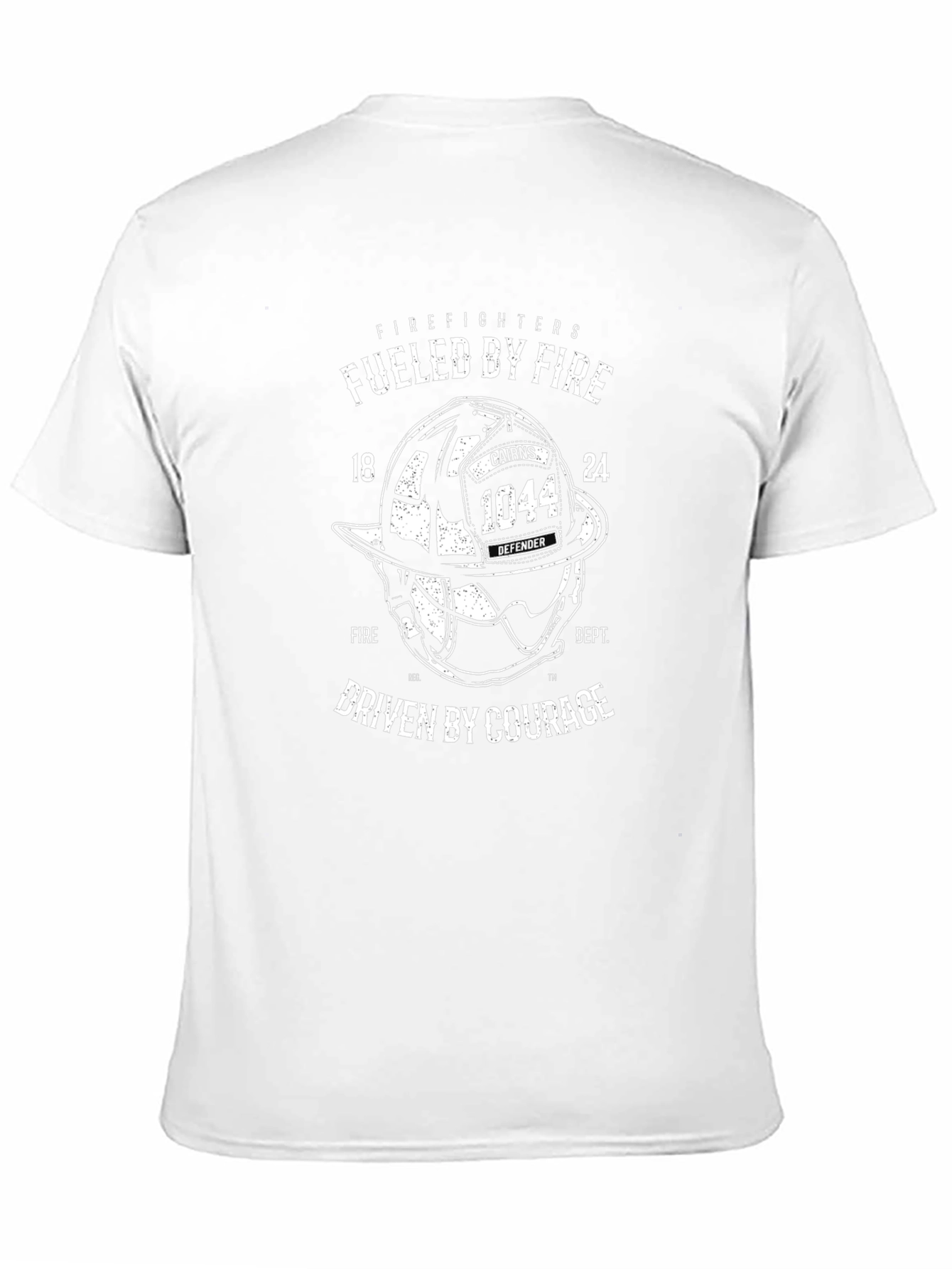 Black Fueled by Firefighter Courage Black T-Shirt view 11