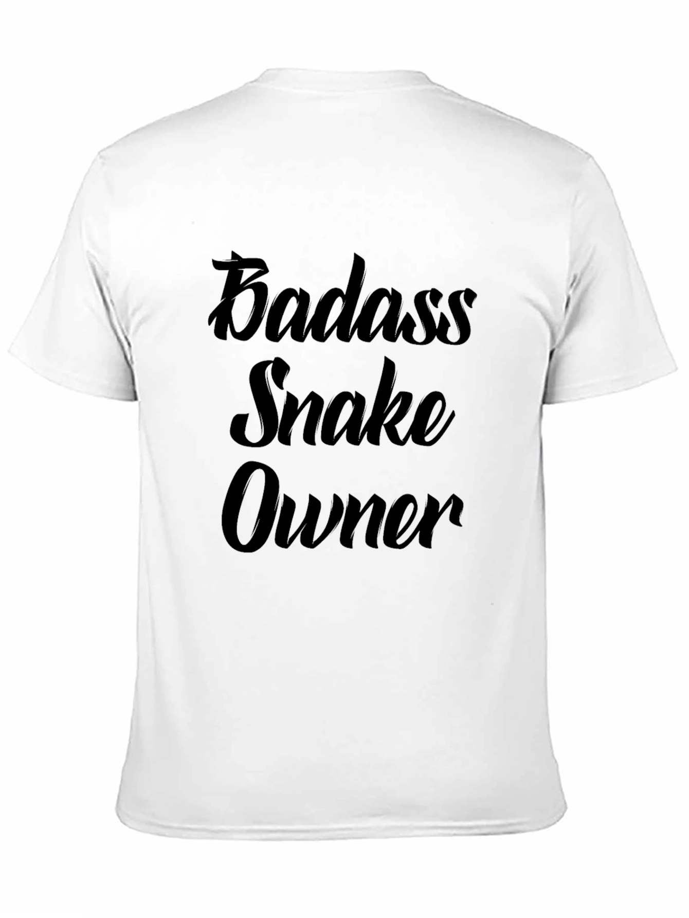 Black Badass Snake Owner T-Shirt - Premium Quality Cotton view 11