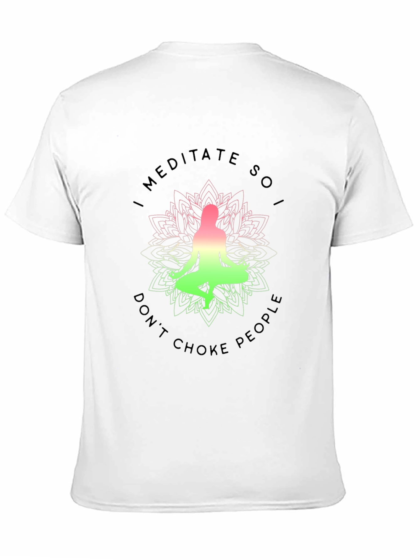 Black Meditate So I Don't Choke People Graphic Tee view 11
