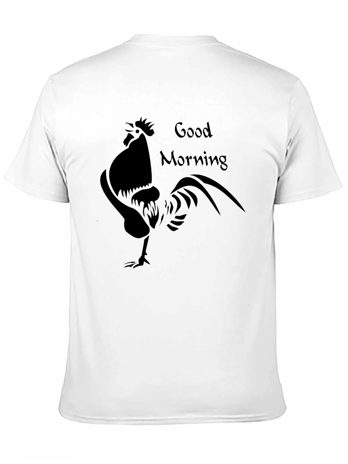Black Good Morning Rooster Graphic Tee - Black view 11
