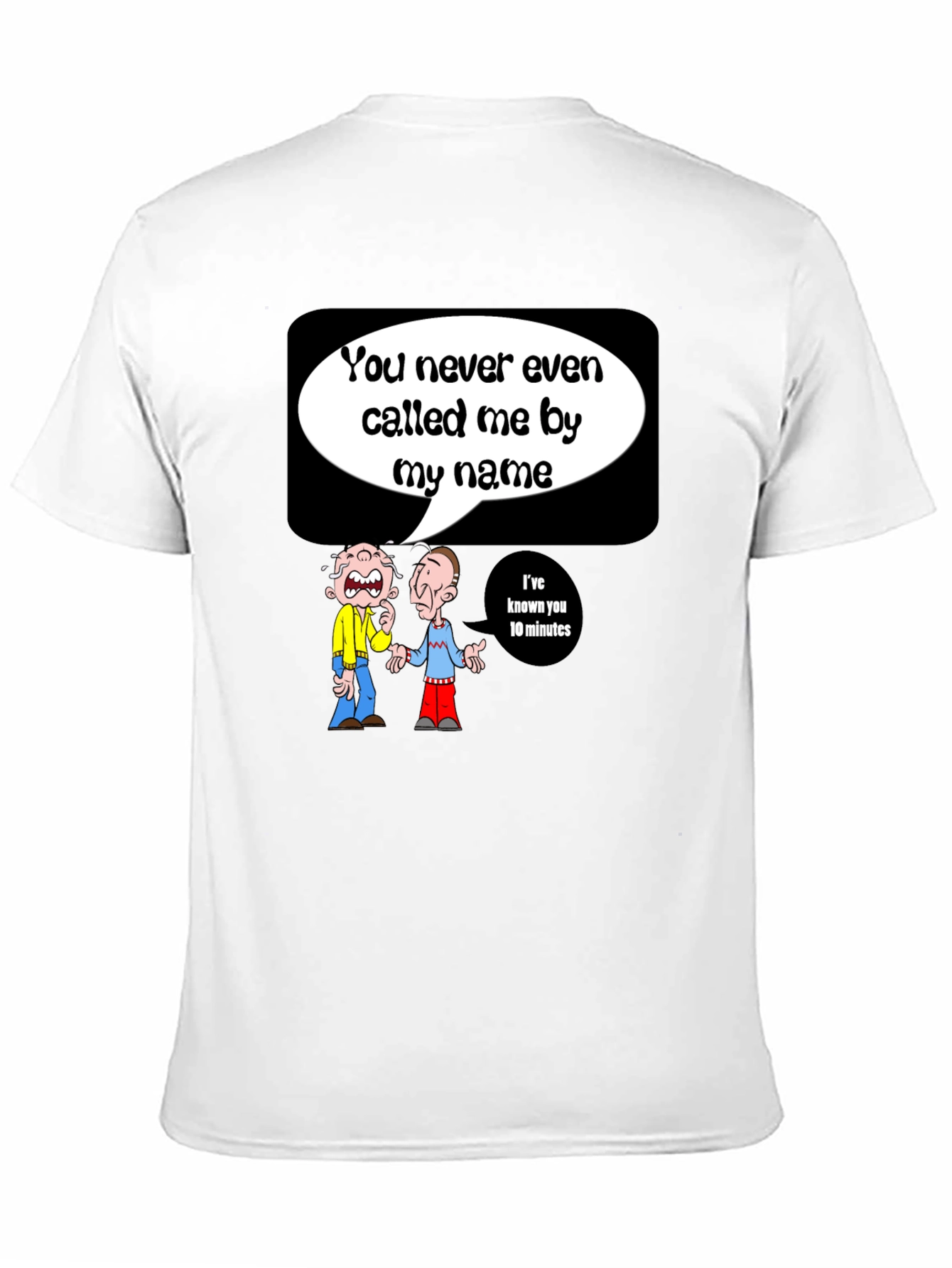 Black Funny Cartoon Graphic T-Shirt - Name Game view 11