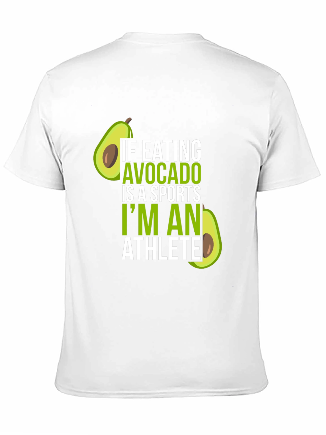 Black Avocado Athlete T-Shirt - Humorous Foodie Tee view 11