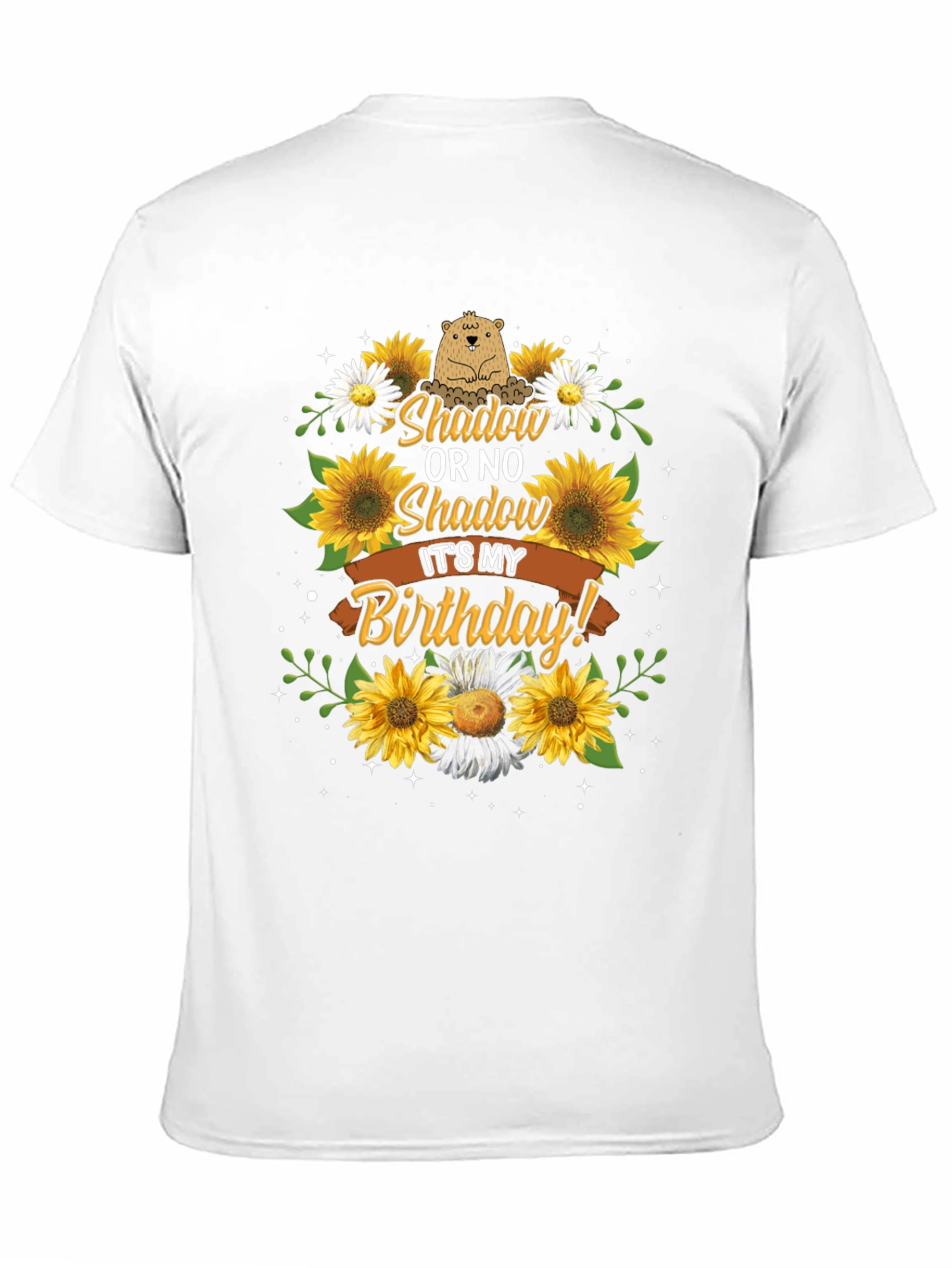 Black Shadow Or No Shadow It's My Birthday T-Shirt view 11