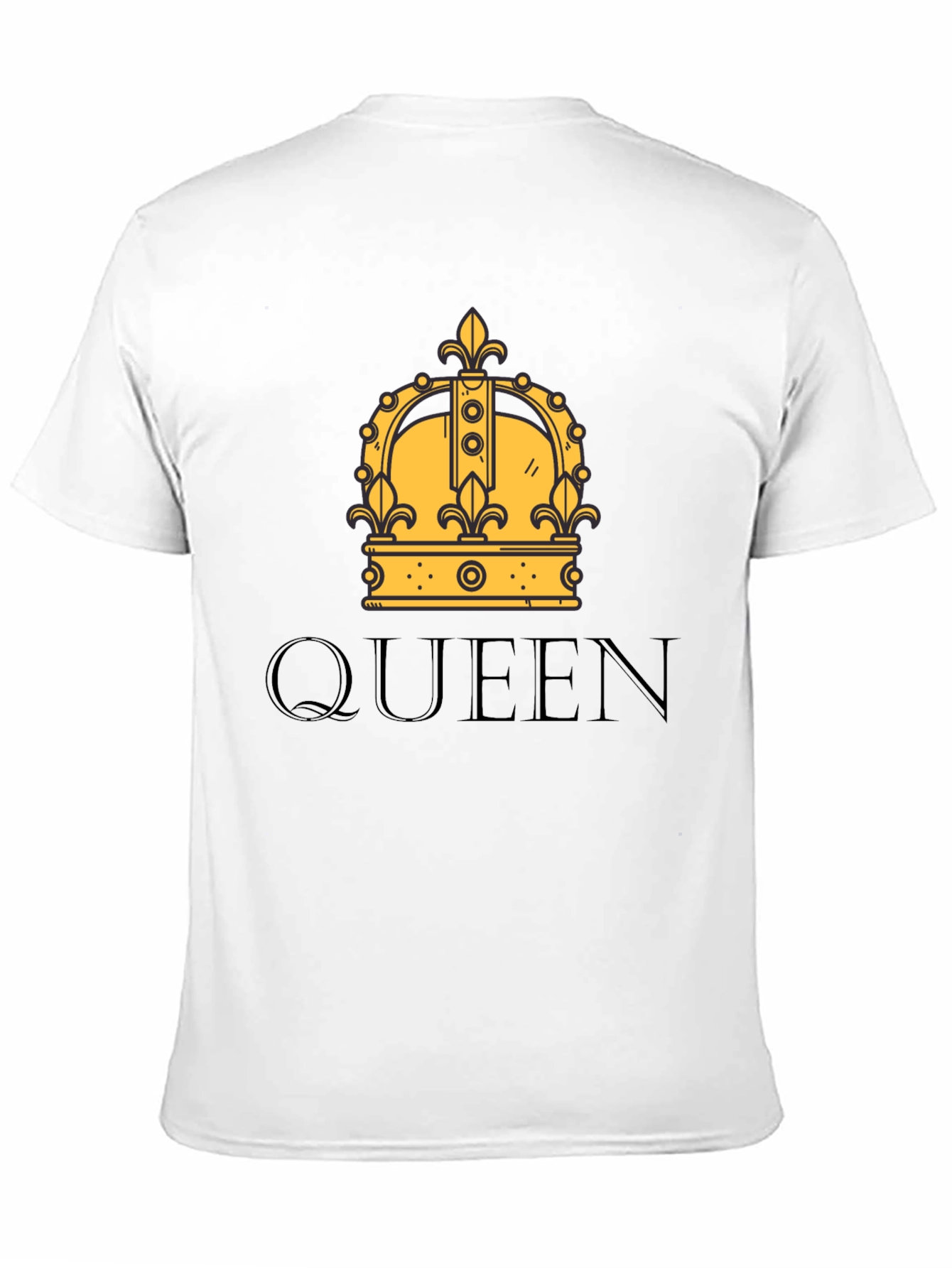 Black Queen Crown Graphic Print Black T-Shirt view 11