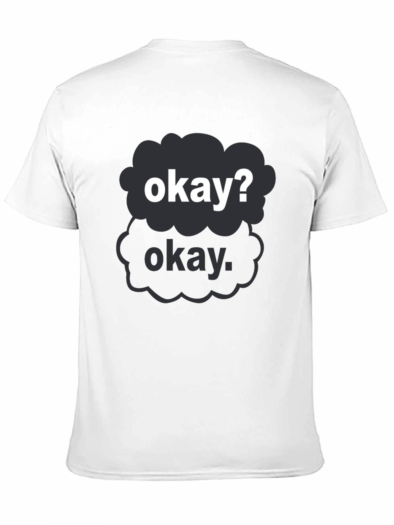 Black Okay Cloud Graphic Tee - Black Casual T-Shirt view 11