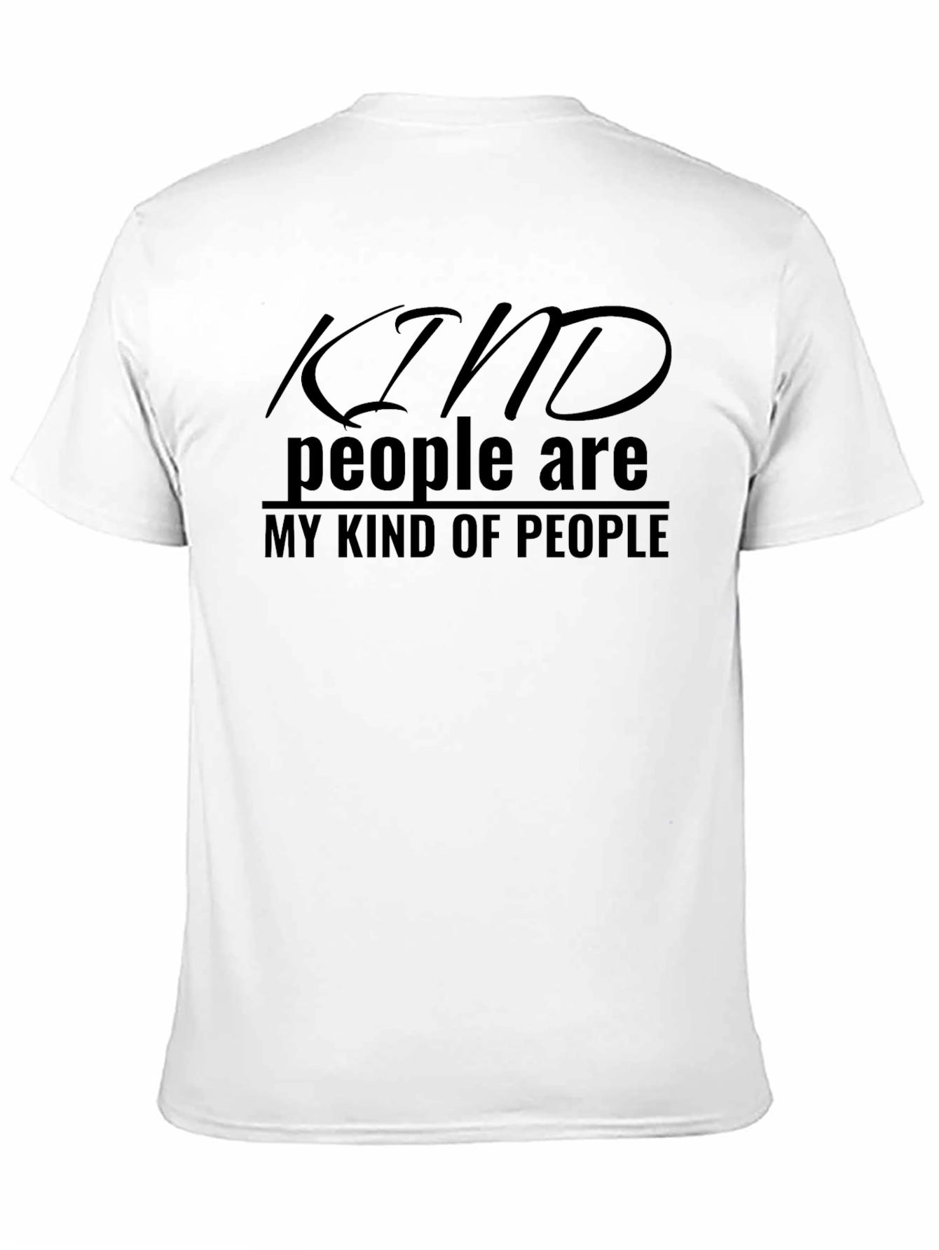 Black Kind People T-Shirt - Black Crew Neck Tee view 11
