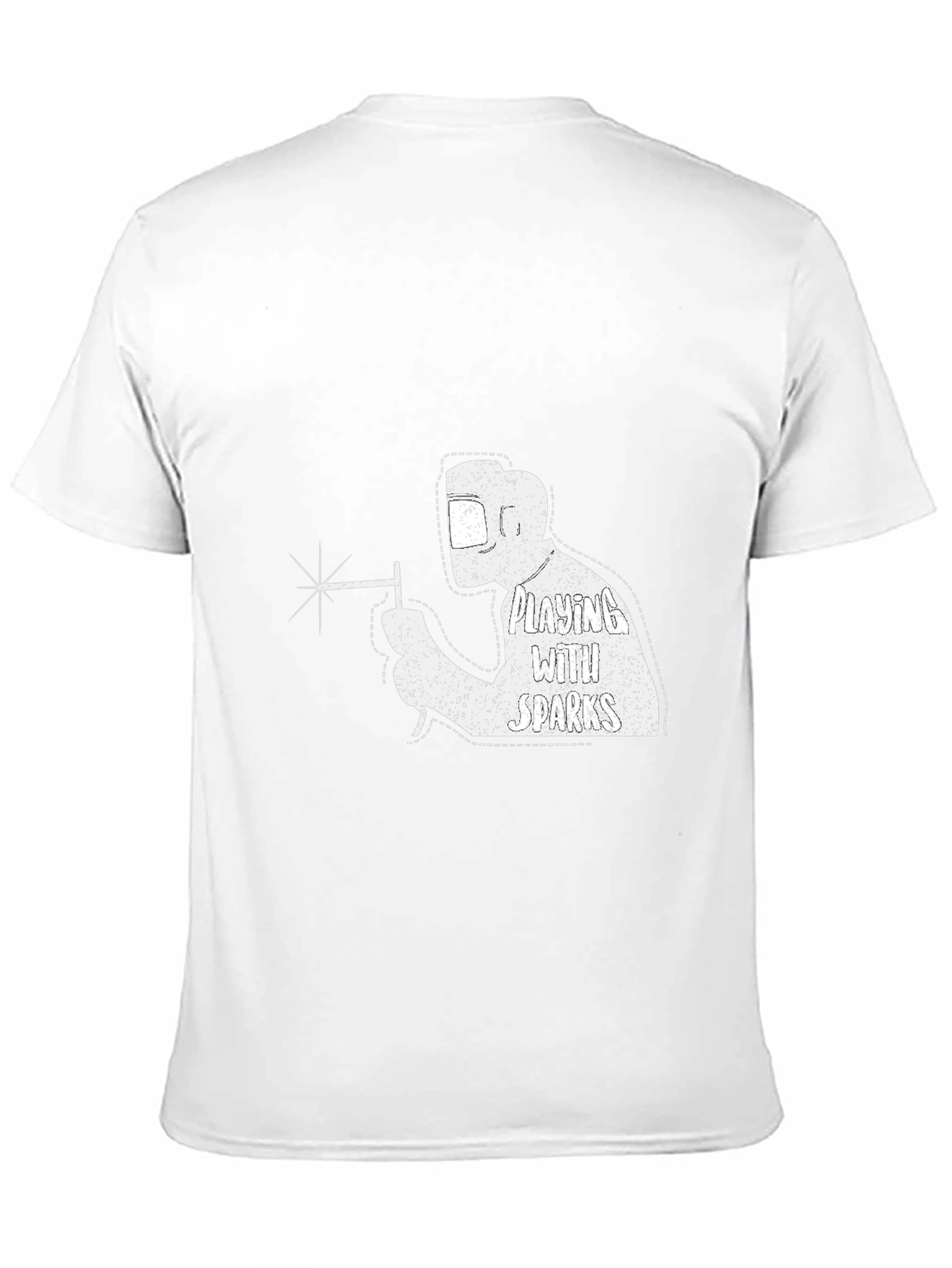 Black Welding with Sparks T-Shirt - Cool Welder Design view 11