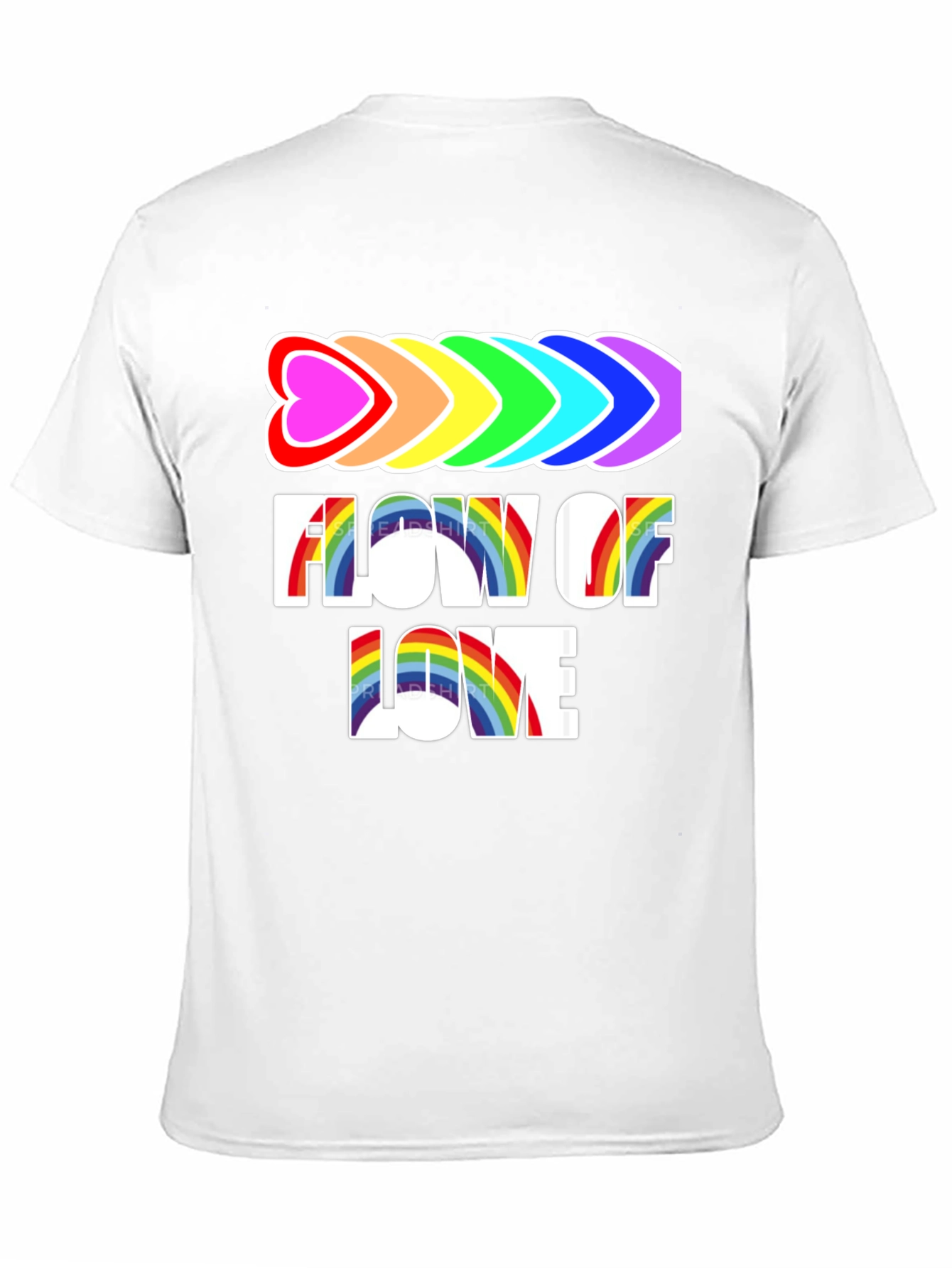 Black Flow of Love Rainbow Pride T-Shirt view 11