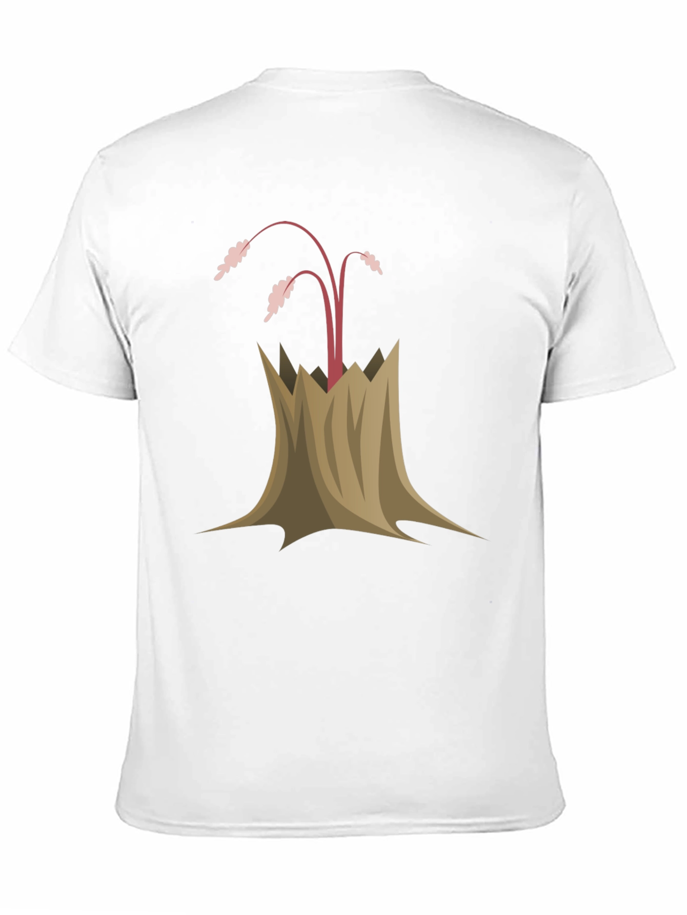 Black Tree Stump Plant Tee - Unique Graphic Design view 11