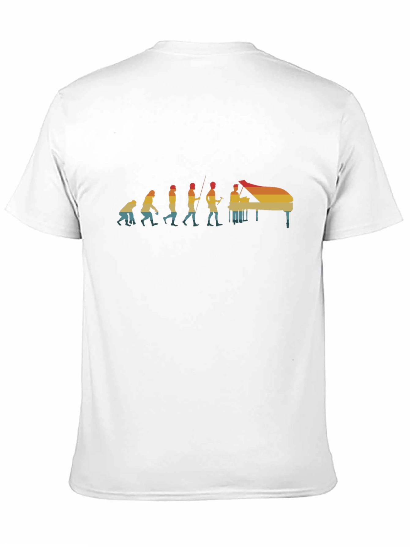 Black Evolution of a Pianist T-Shirt - Music Lover Tee view 11