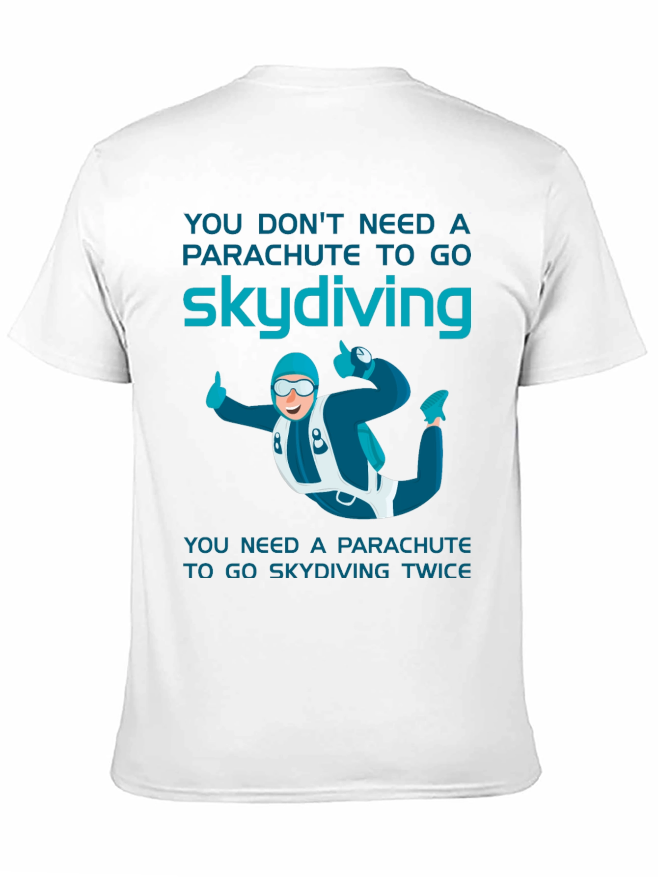 Black Skydiving T-Shirt: Parachute Humor Tee view 11