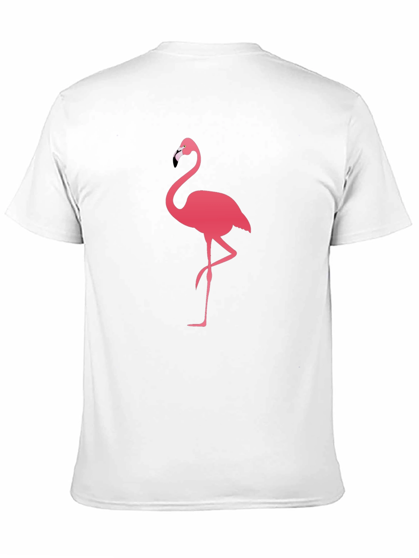 Black Flamingo Graphic Print Men's Black T-Shirt view 11