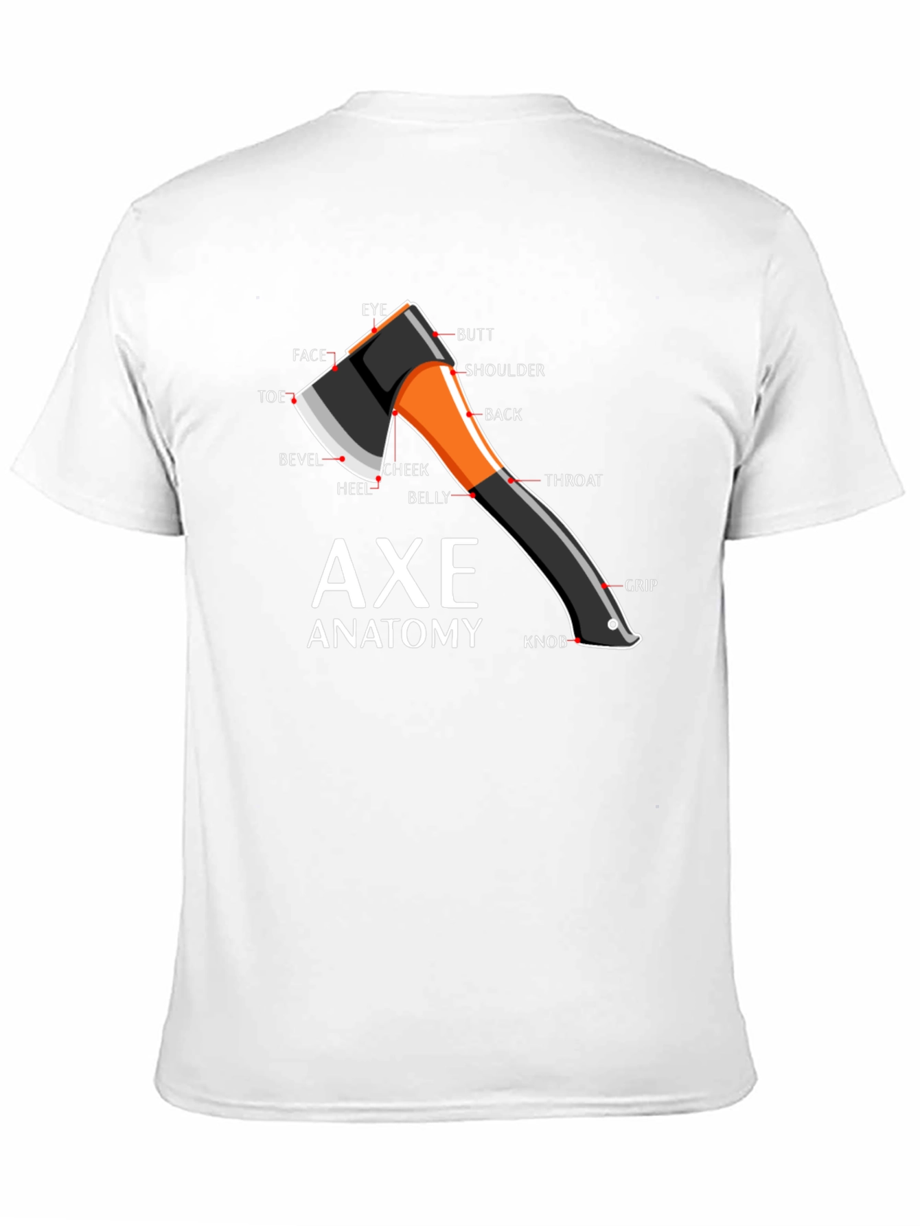 Black Axe Anatomy Diagram T-Shirt view 11