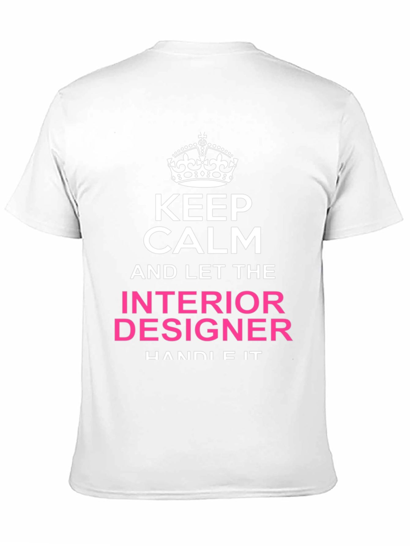 Black Keep Calm Interior Designer T-Shirt view 11