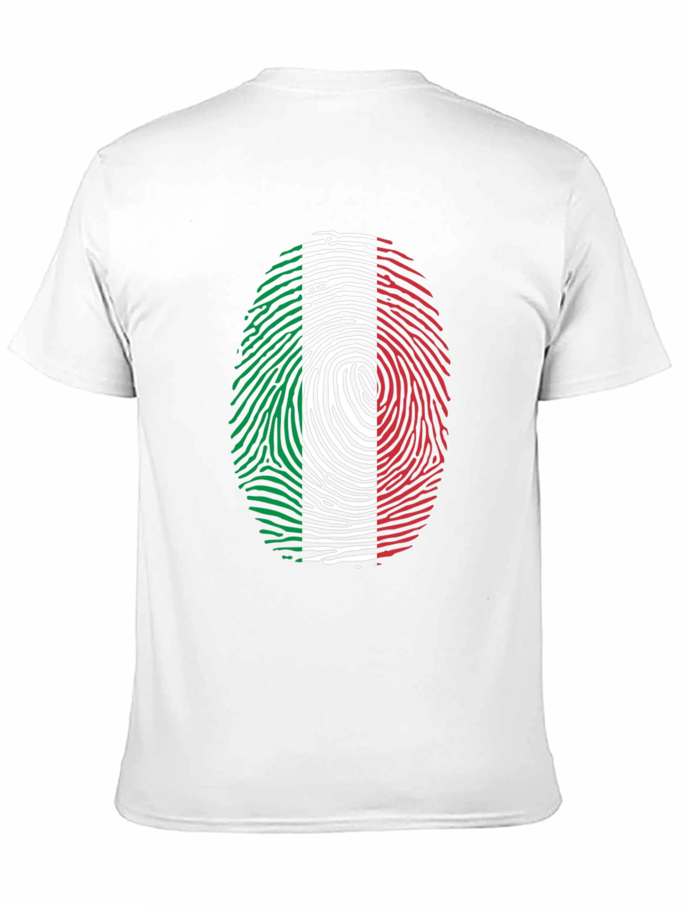 Black Italian Flag Fingerprint Graphic Tee - Black view 11