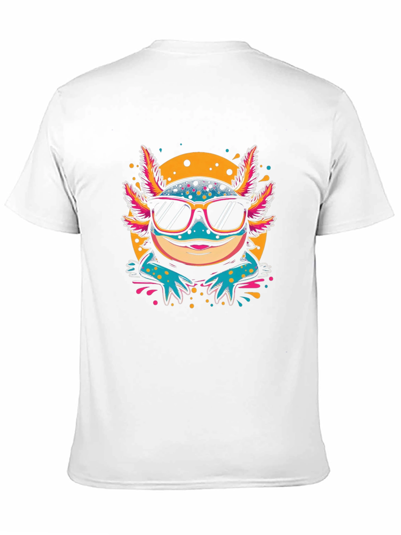 Black Cool Axolotl T-Shirt view 11