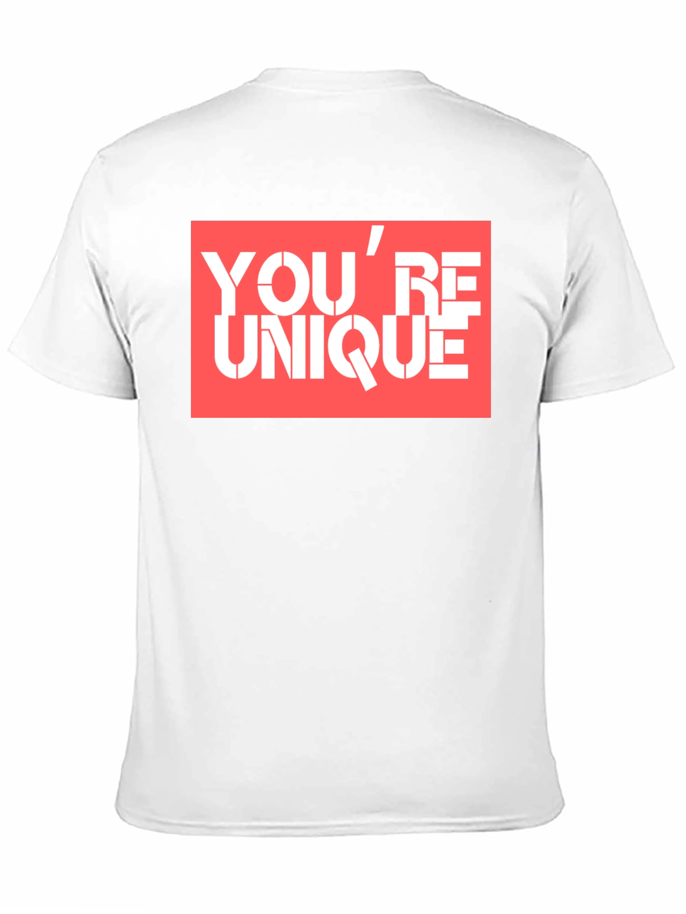 Black You're Unique Graphic Tee - Black Cotton T-Shirt view 11