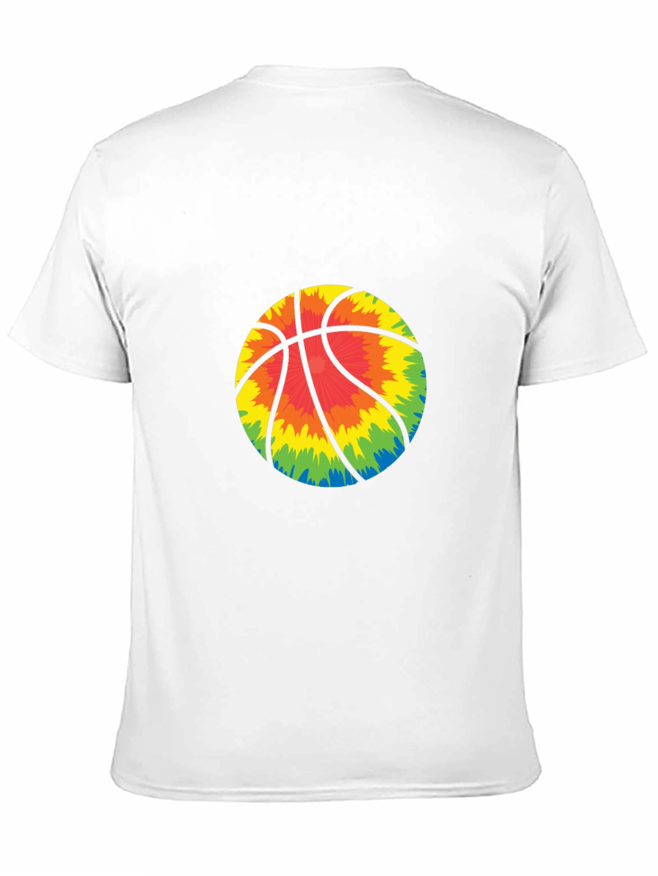 Black Tie-Dye Basketball Graphic Tee - Black Cotton Blend view 11