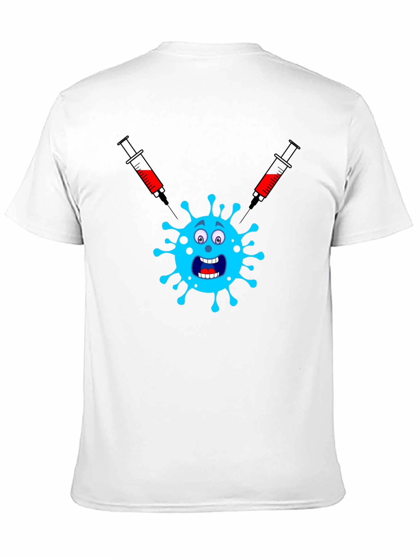 Black Vaccinated Virus Black T-Shirt view 11