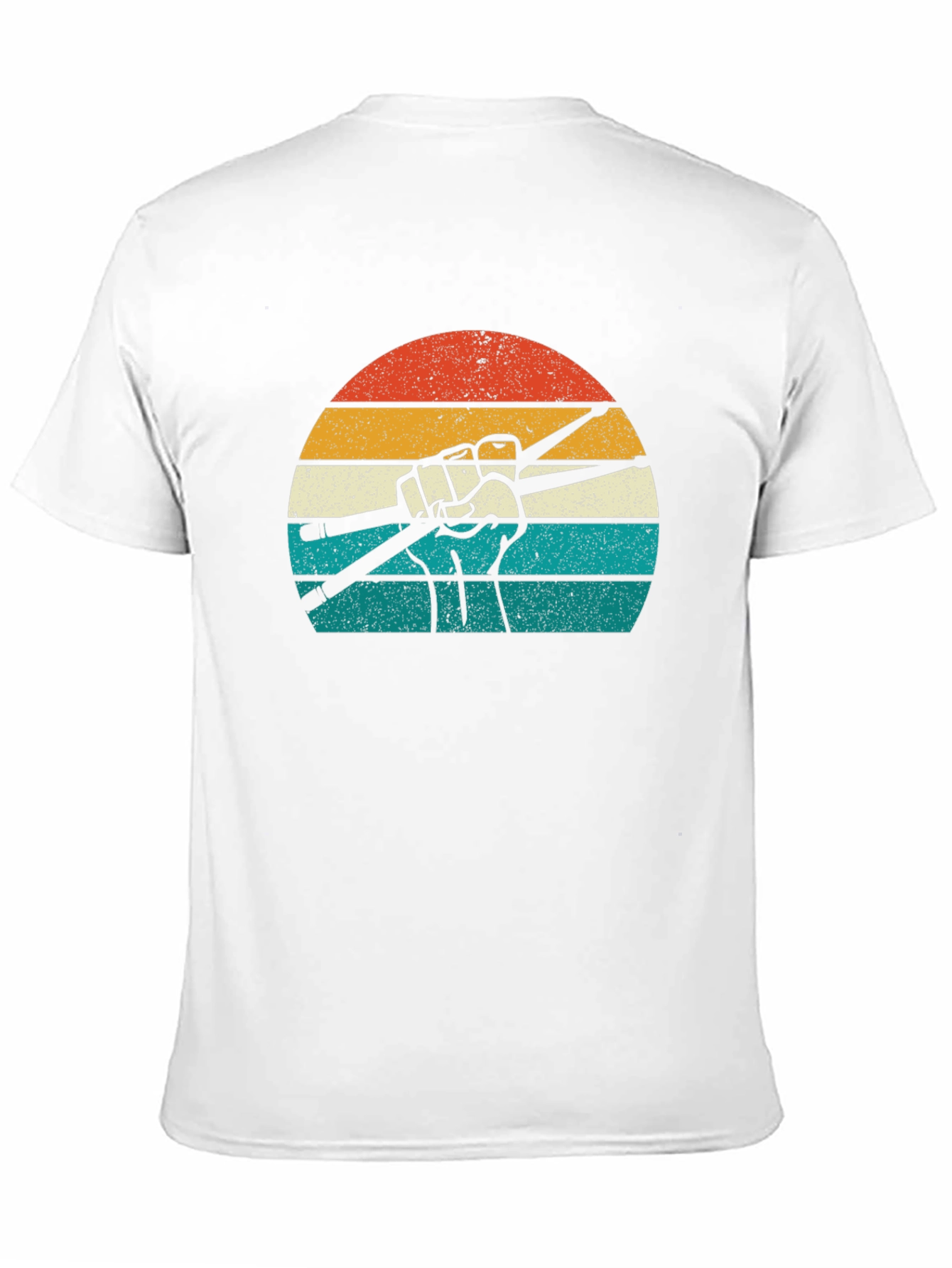 Black Retro Drummer T-Shirt view 11