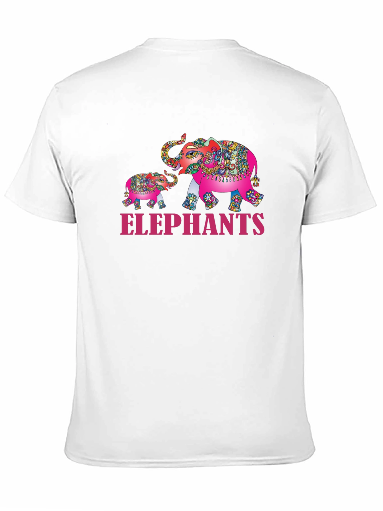 Black Elephant Family Graphic Tee - Black view 11