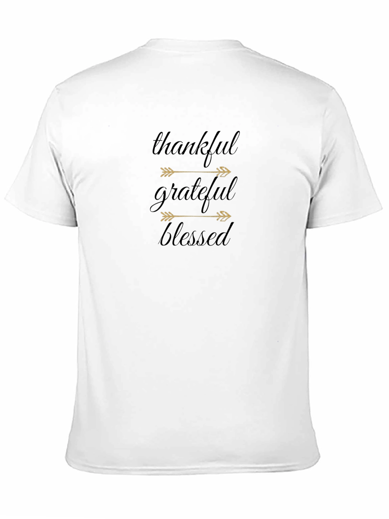 Black Thankful Grateful Blessed Graphic Tee view 11