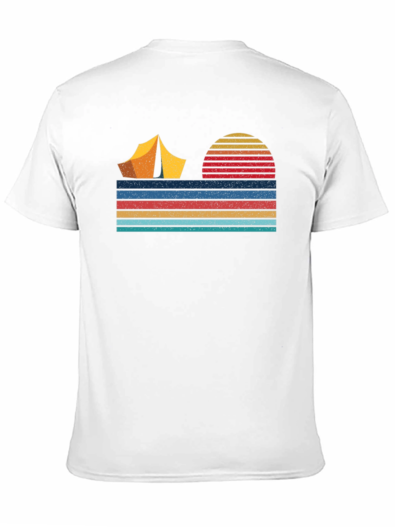 Black Retro Camping Adventure T-Shirt view 11