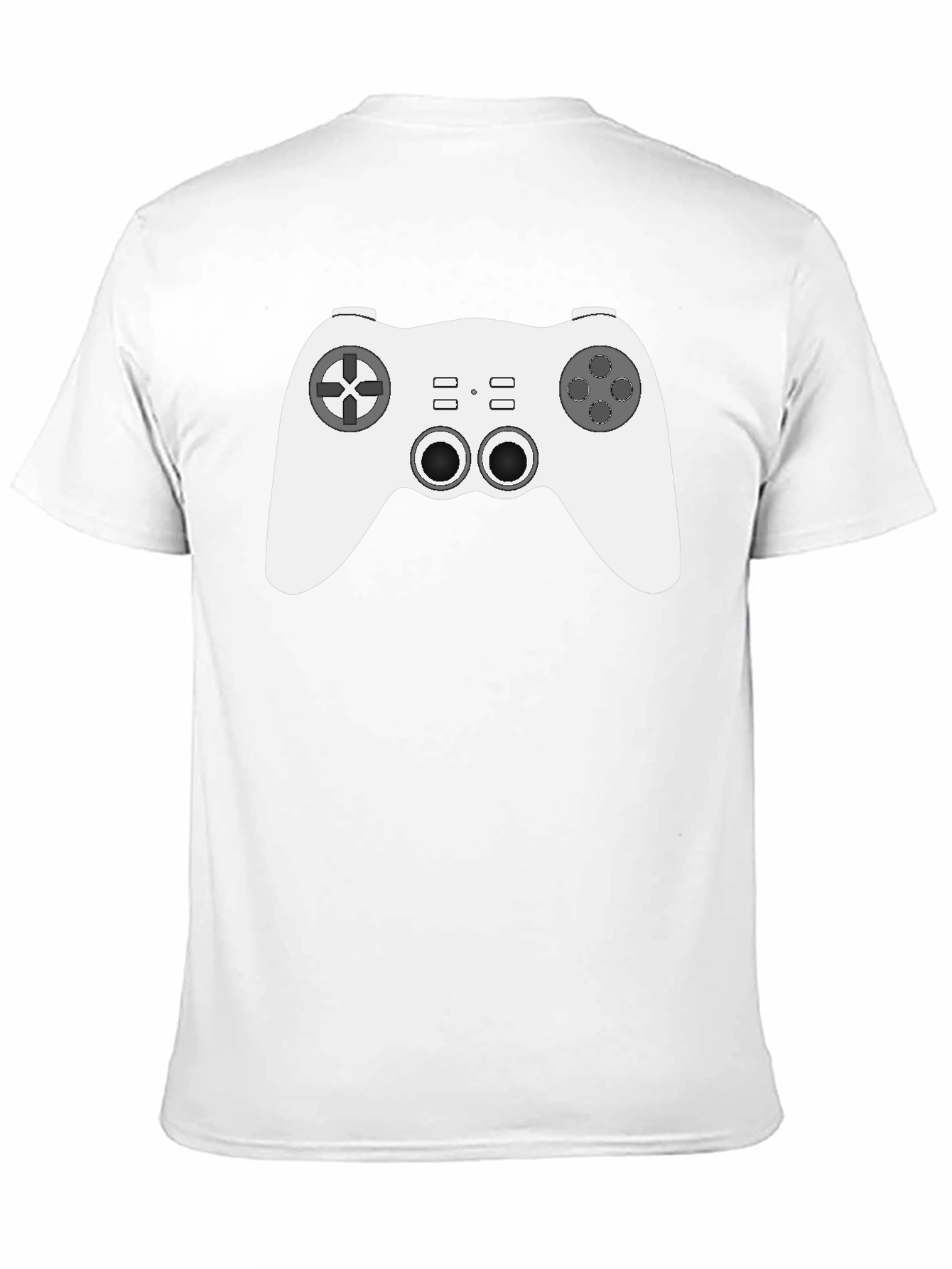 Black Gamer Style Black Tee with Controller Graphic view 11
