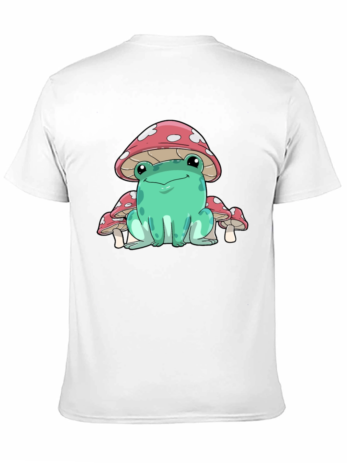 Black Frog Mushroom Graphic Tee - Whimsical Black T-Shirt view 11