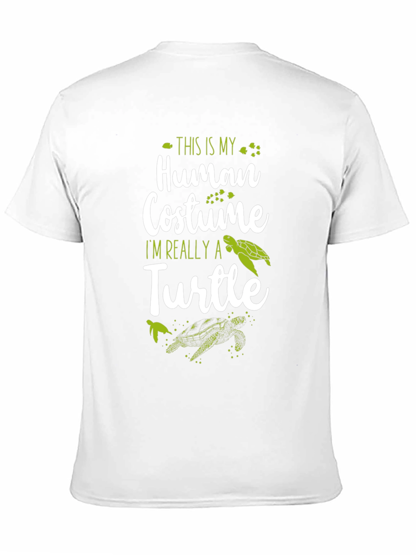 Black Human Costume I'm Really A Turtle Graphic T-Shirt view 11