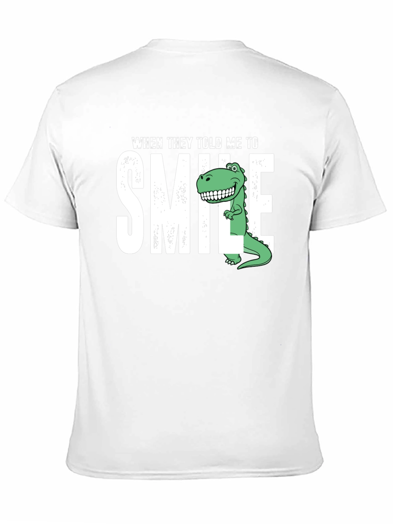 Black Smile Dinosaur Graphic T-Shirt view 11