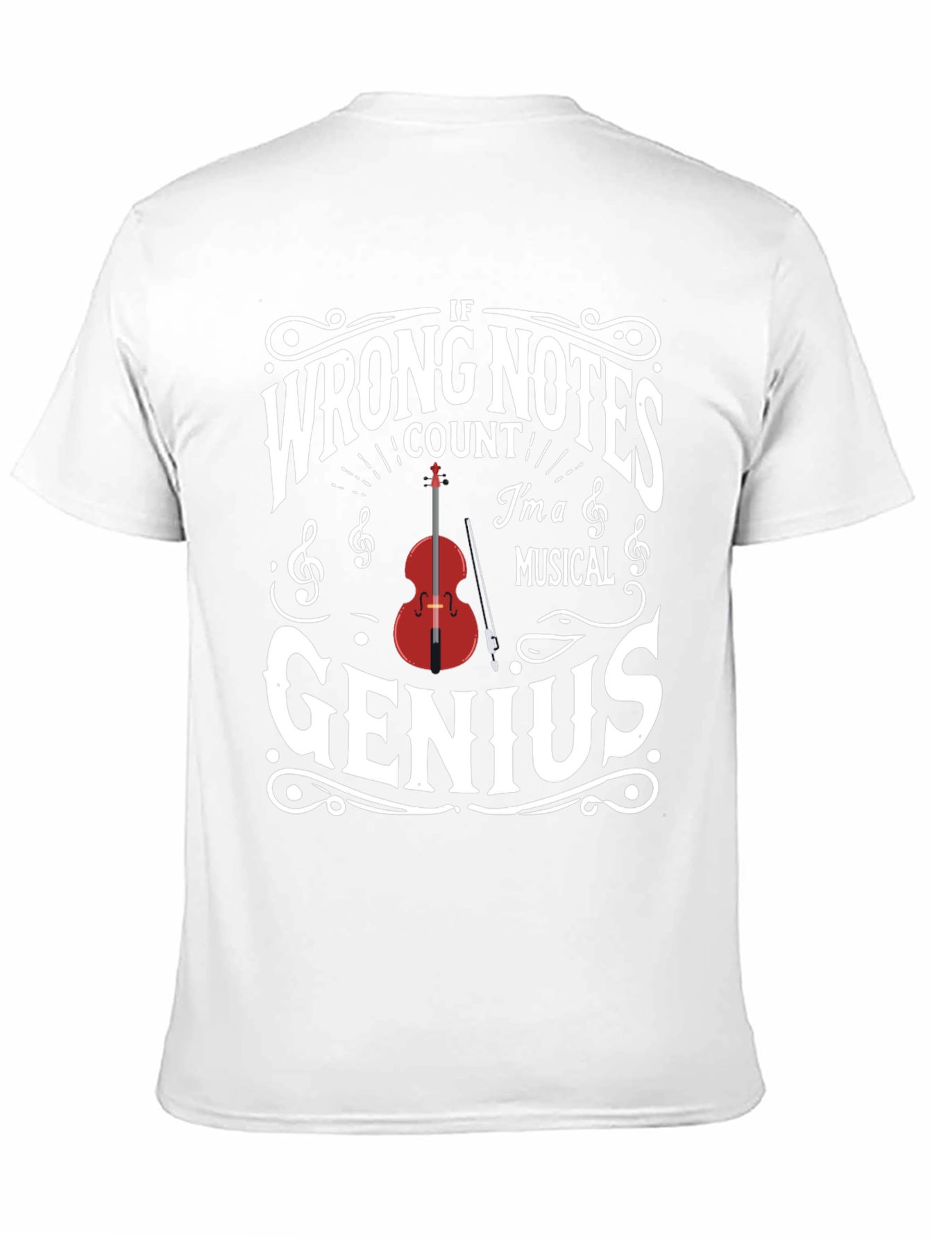 Black Musical Genius T-Shirt - Funny Musician Gift view 11