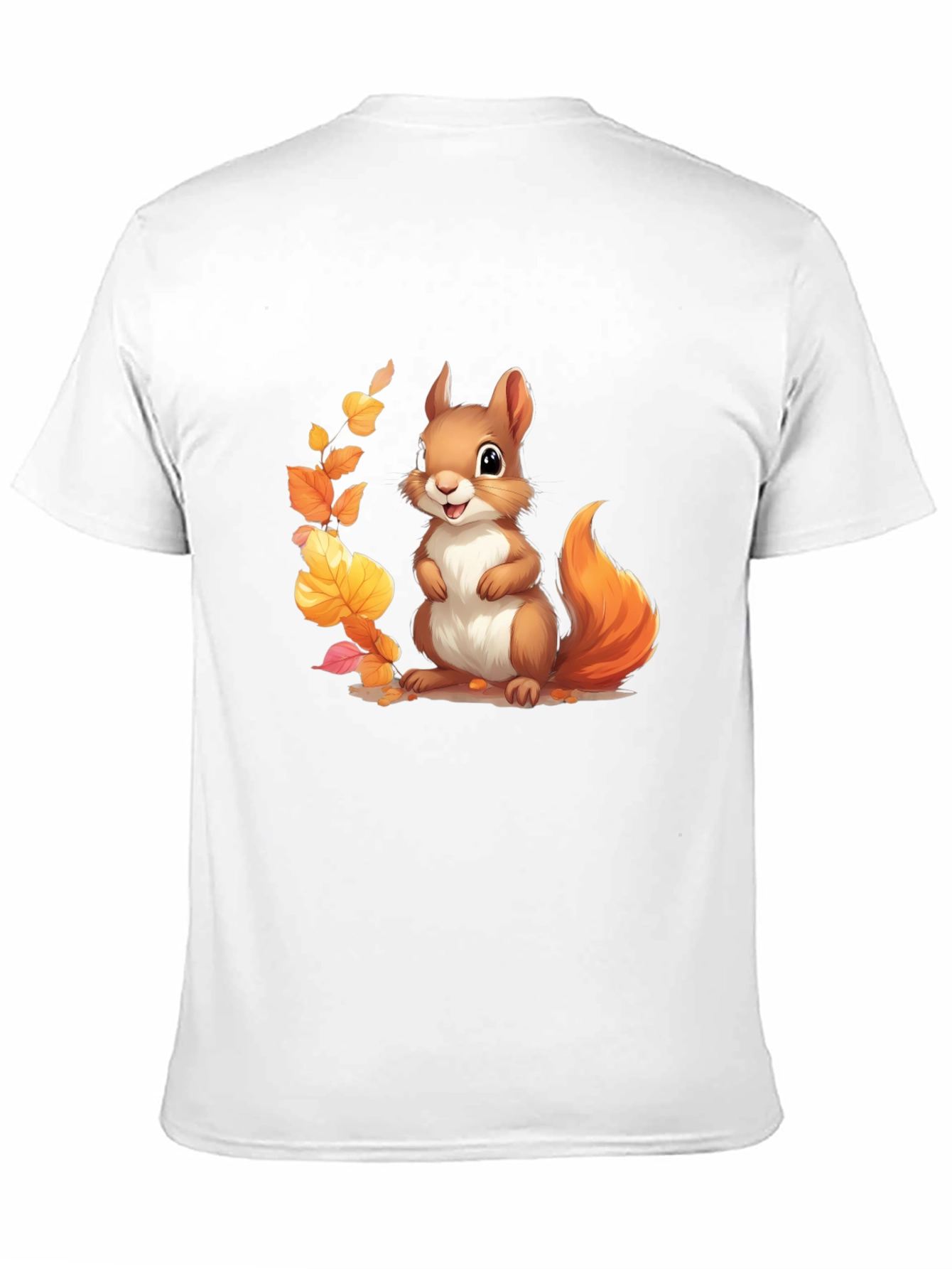 Black Cute Squirrel Graphic T-Shirt - Unisex view 11