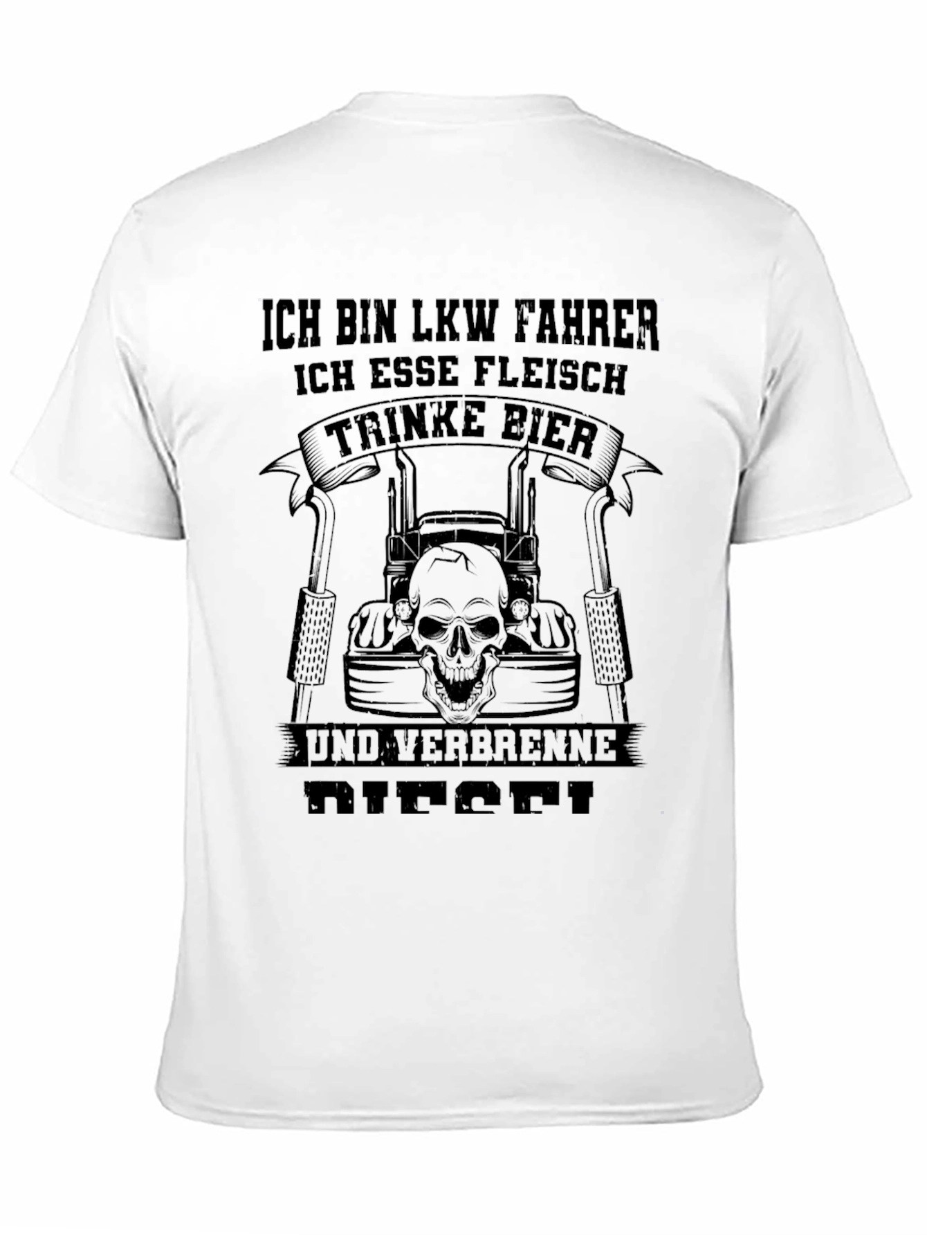 Trucker "Eat Meat, Drink Beer, Burn Diesel" Black T-Shirt - 11