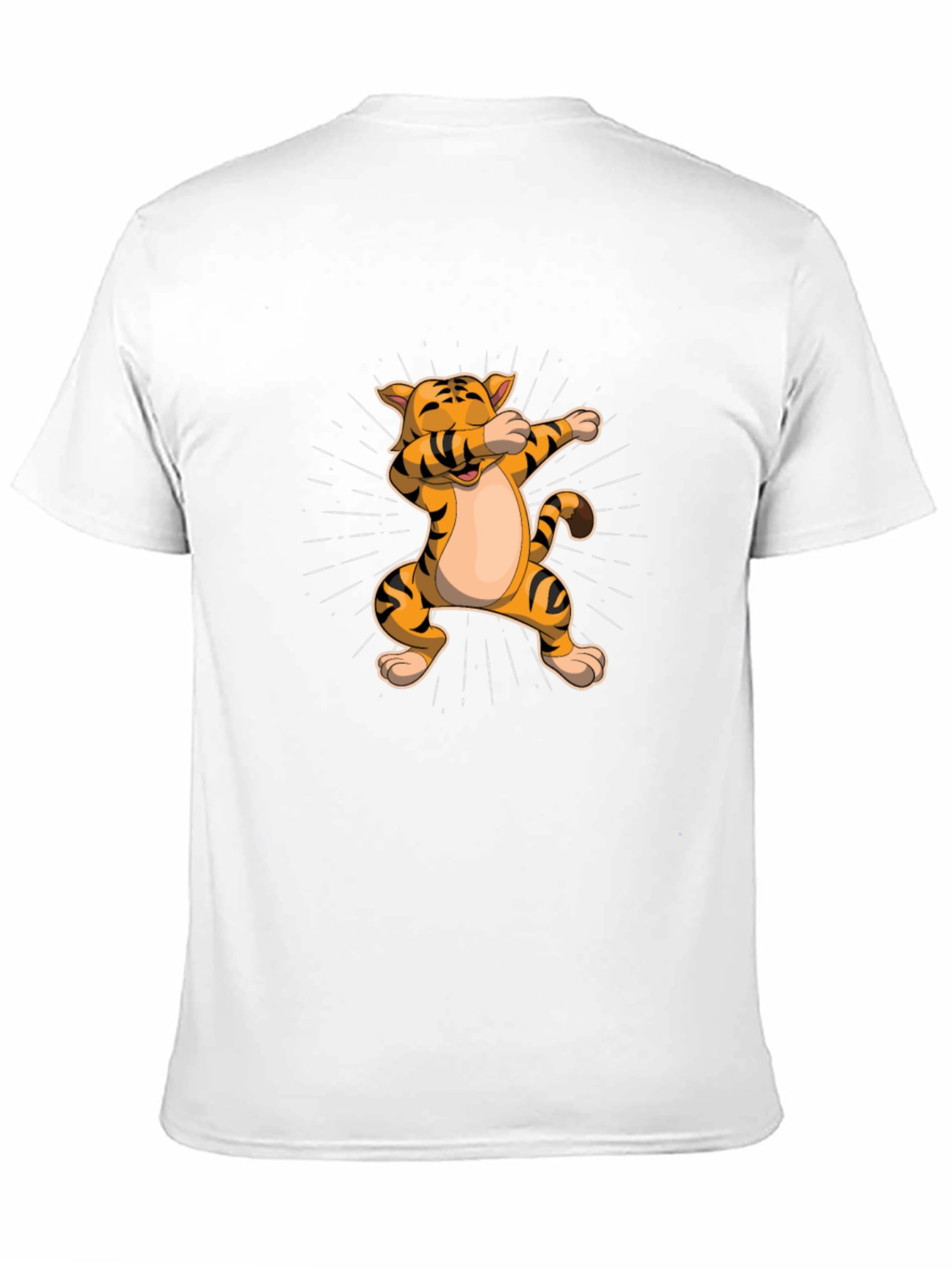 Black Dabbing Tiger Graphic Tee - Trendy Black T-Shirt view 11