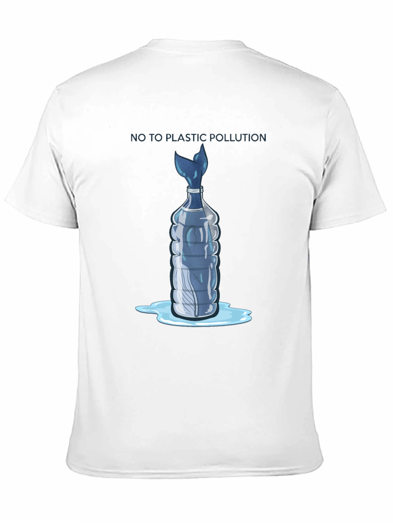 Black Eco-Friendly "No Plastic Pollution" Graphic Tee view 11