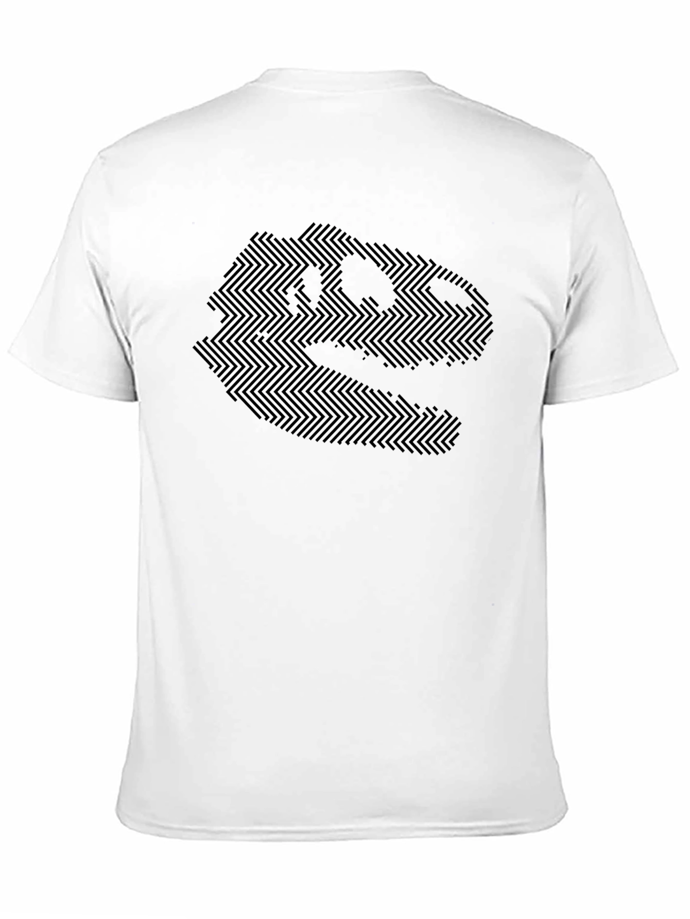 Black Geometric Dino Graphic Tee - Black view 11