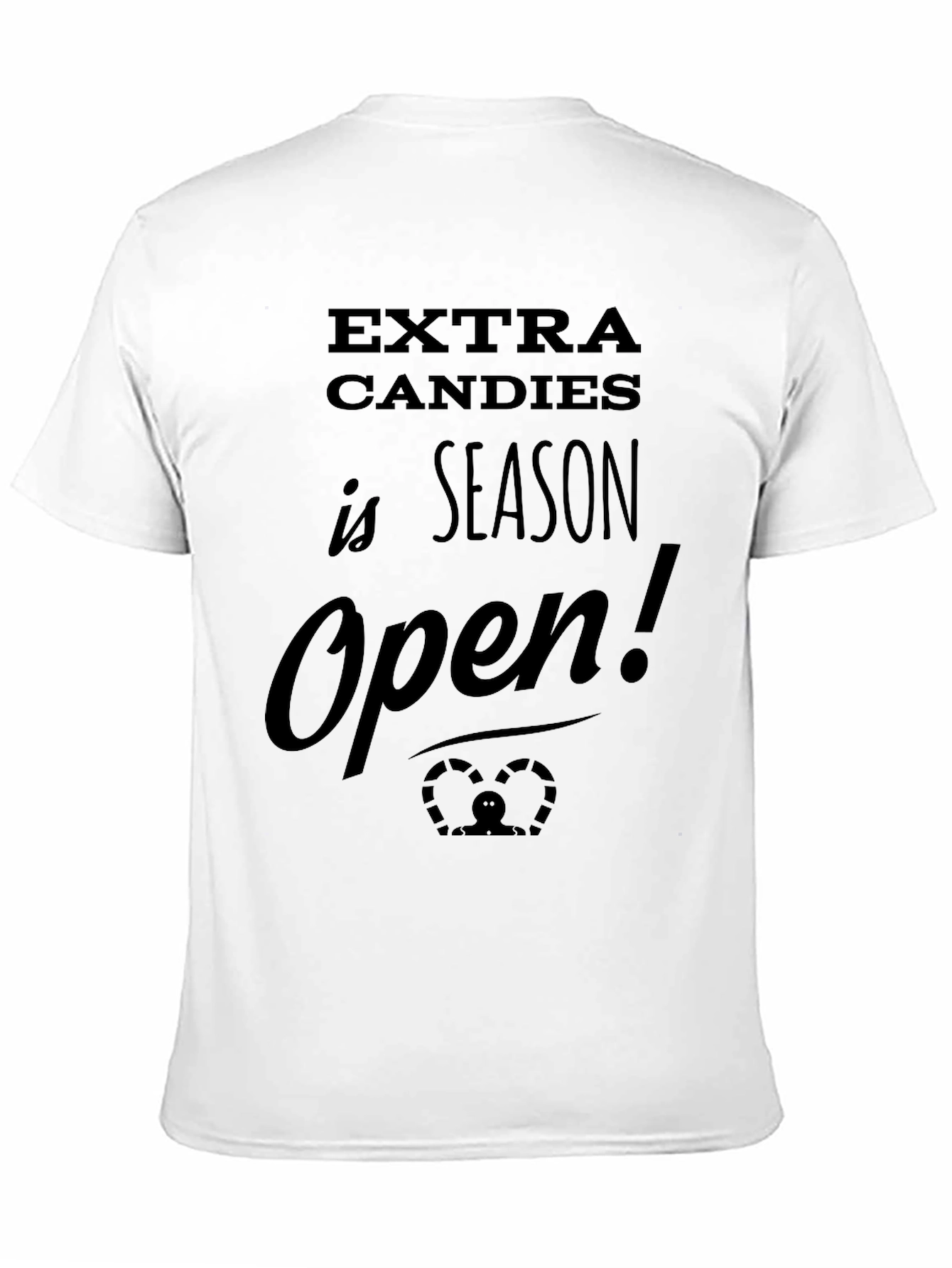 Black Extra Candies Season Open Black T-Shirt view 11