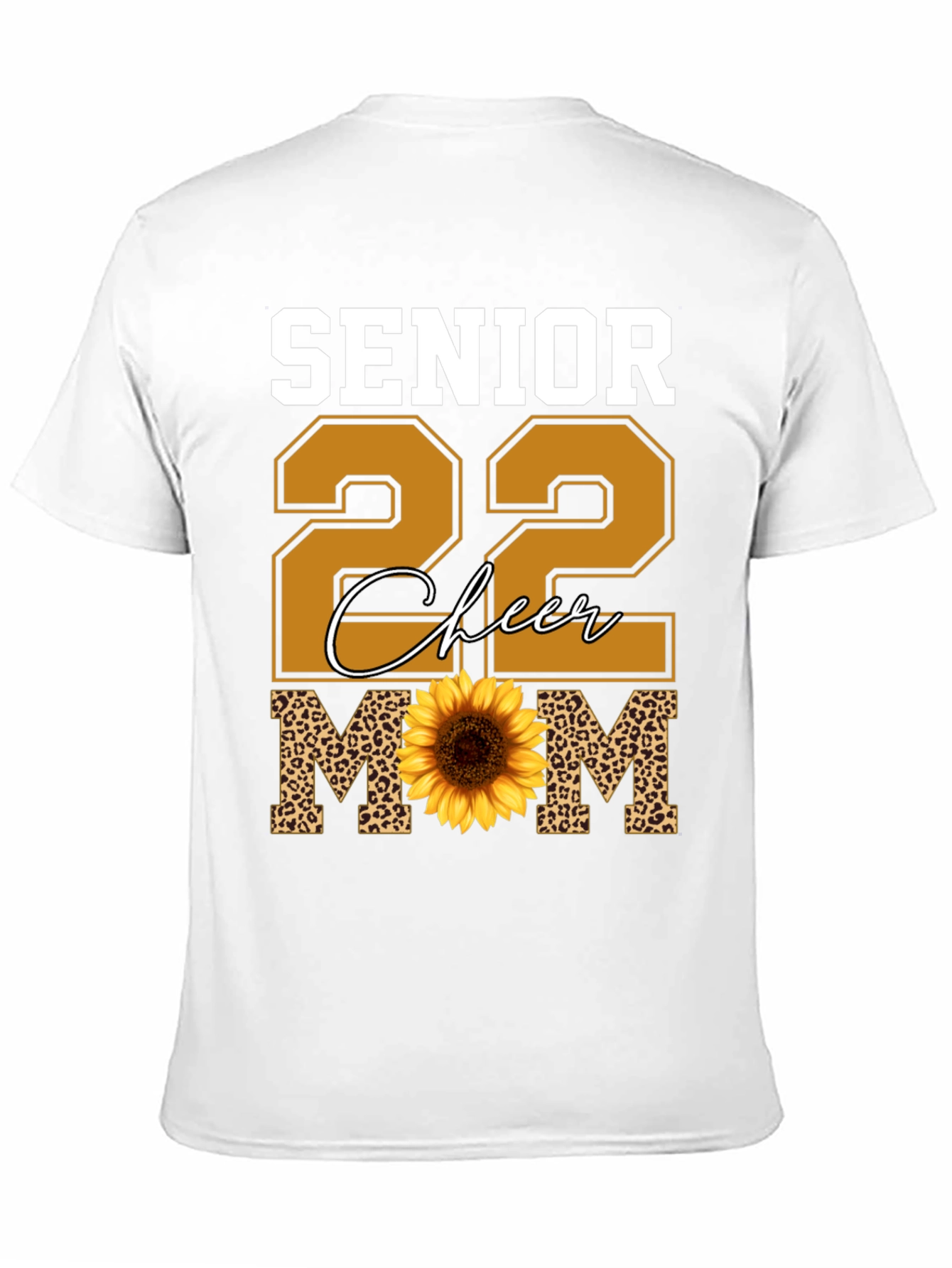 Black Senior 22 Cheer Mom Sunflower T-Shirt view 11