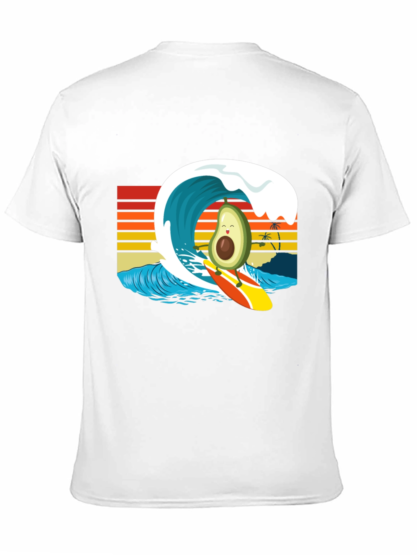 Black Surfing Avocado Graphic Tee view 11