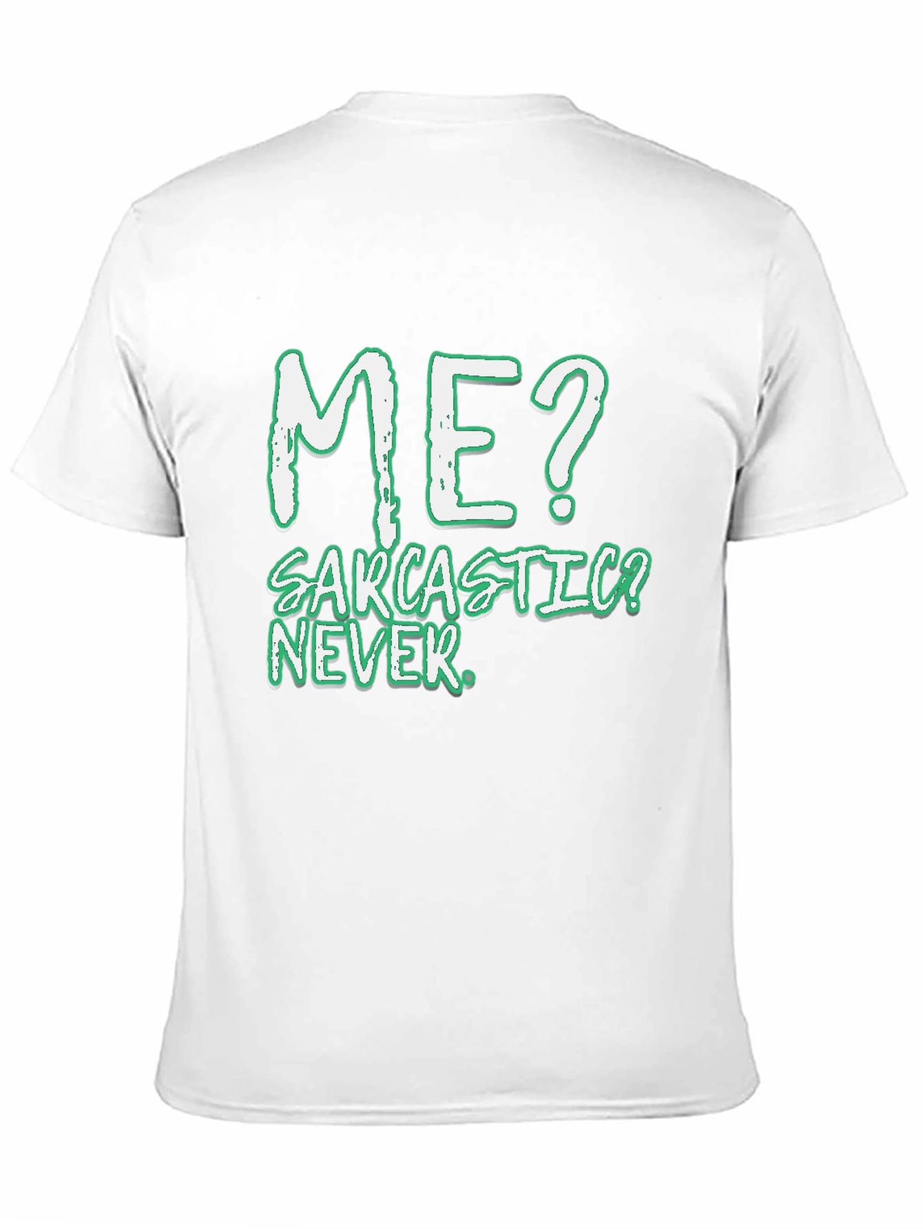 Black Sarcastic? Never! Men's Black T-Shirt view 11