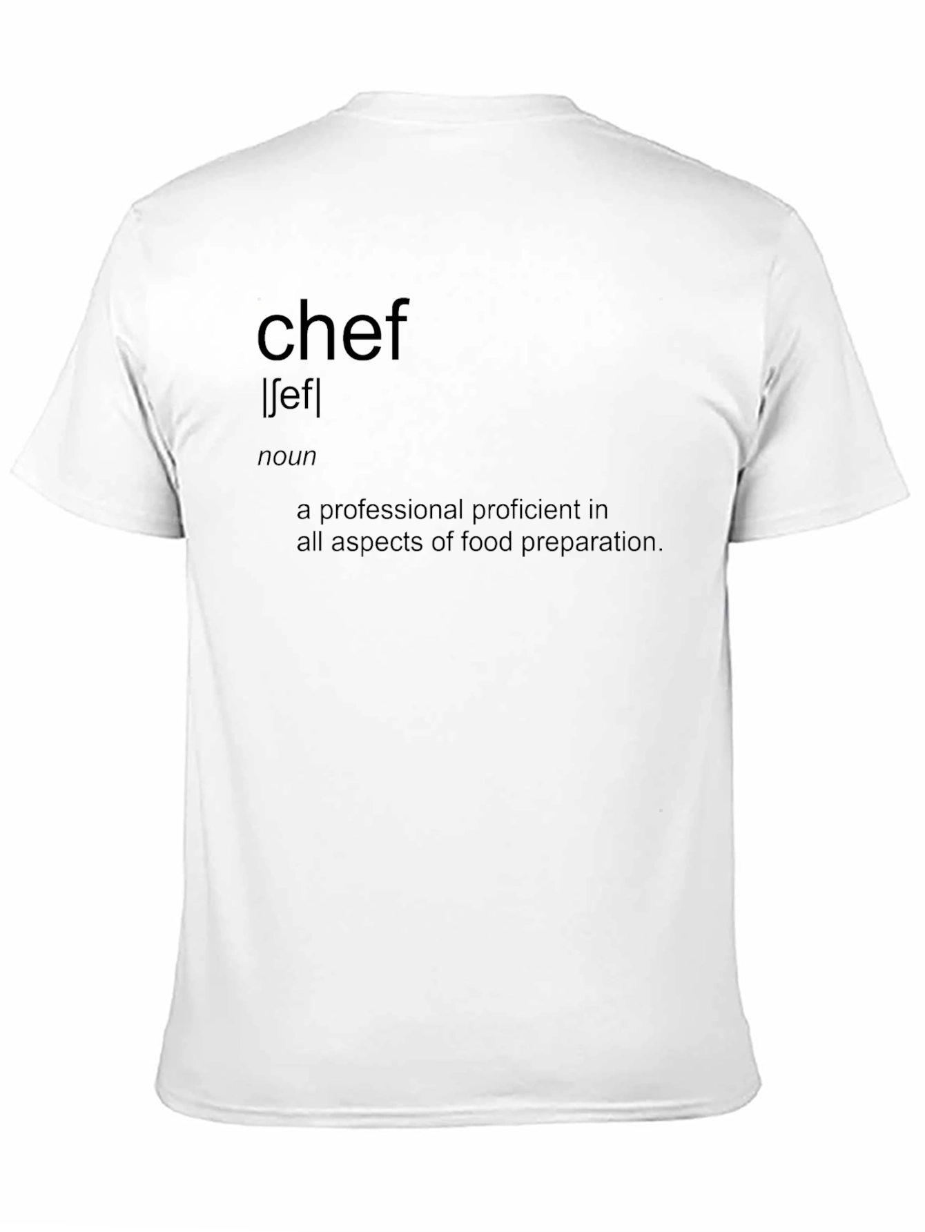 Black Chef Definition Black T-Shirt | Culinary Apparel view 11