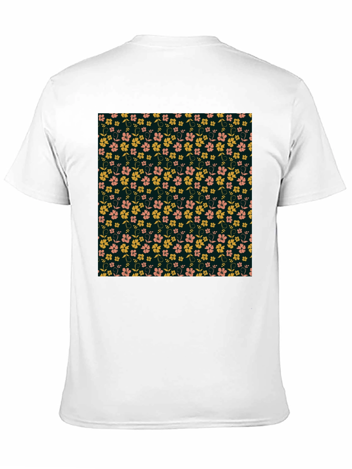 Black Floral Print T-Shirt - Stylish Casual Wear view 11