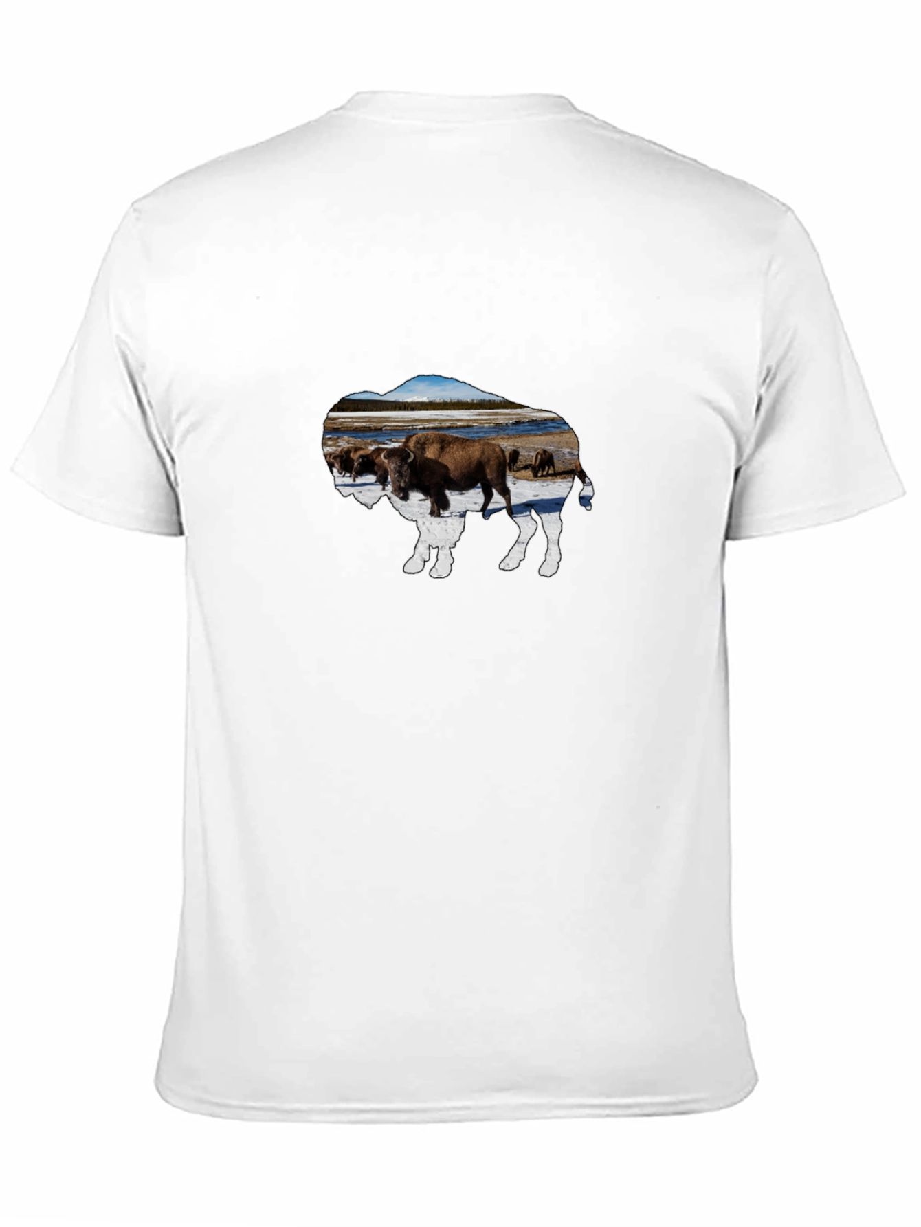 Black Buffalo Herd Graphic Tee - Black Cotton Casual Shirt view 11