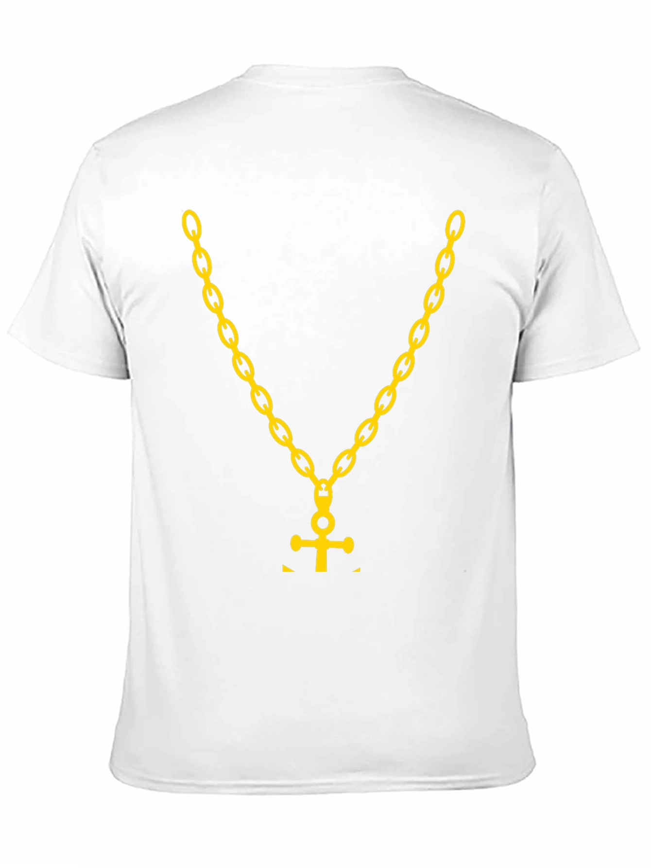 Black Black T-Shirt with Gold Chain Anchor Graphic view 11