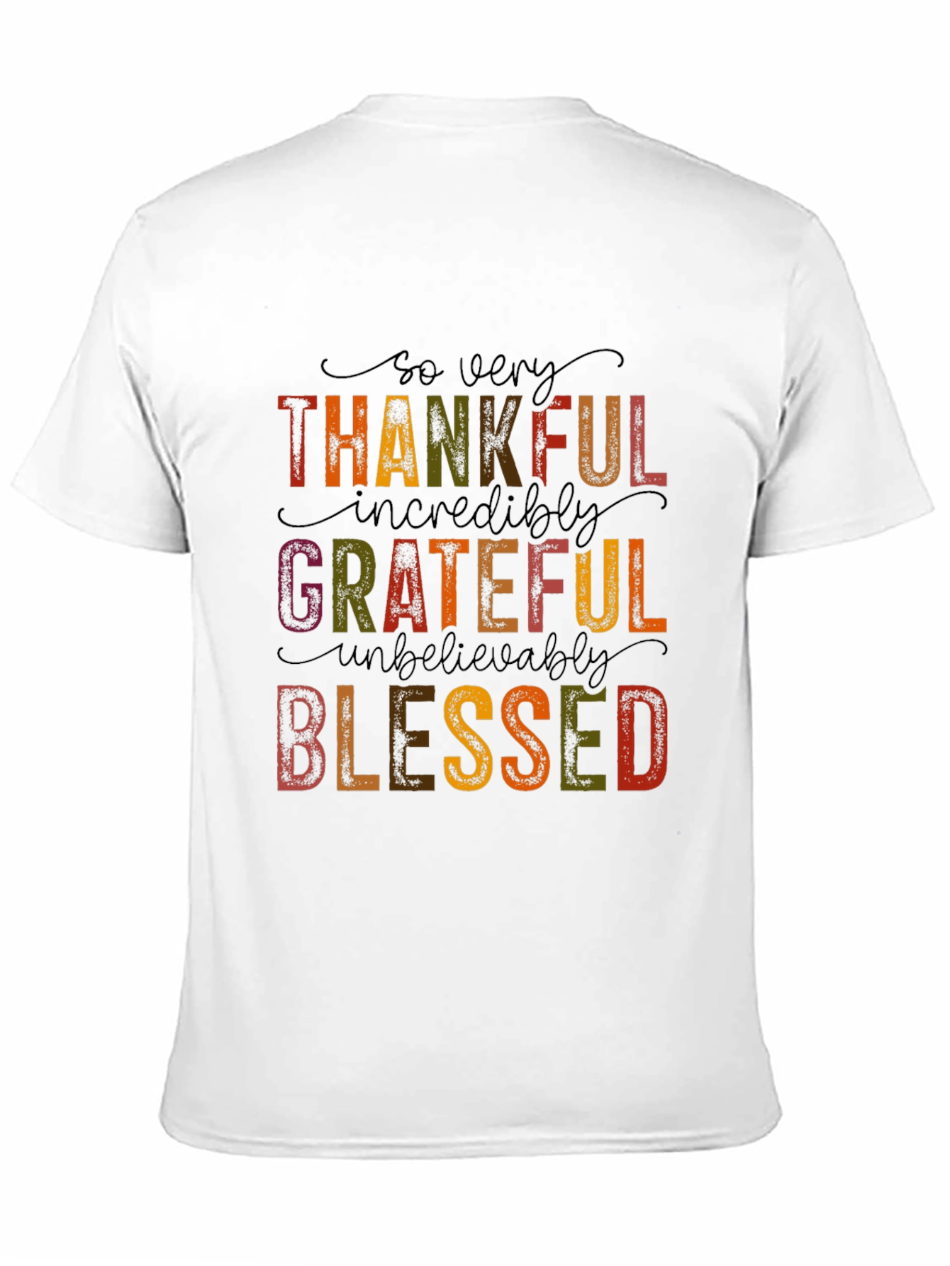 Black Thankful Grateful Blessed Graphic Tee view 11