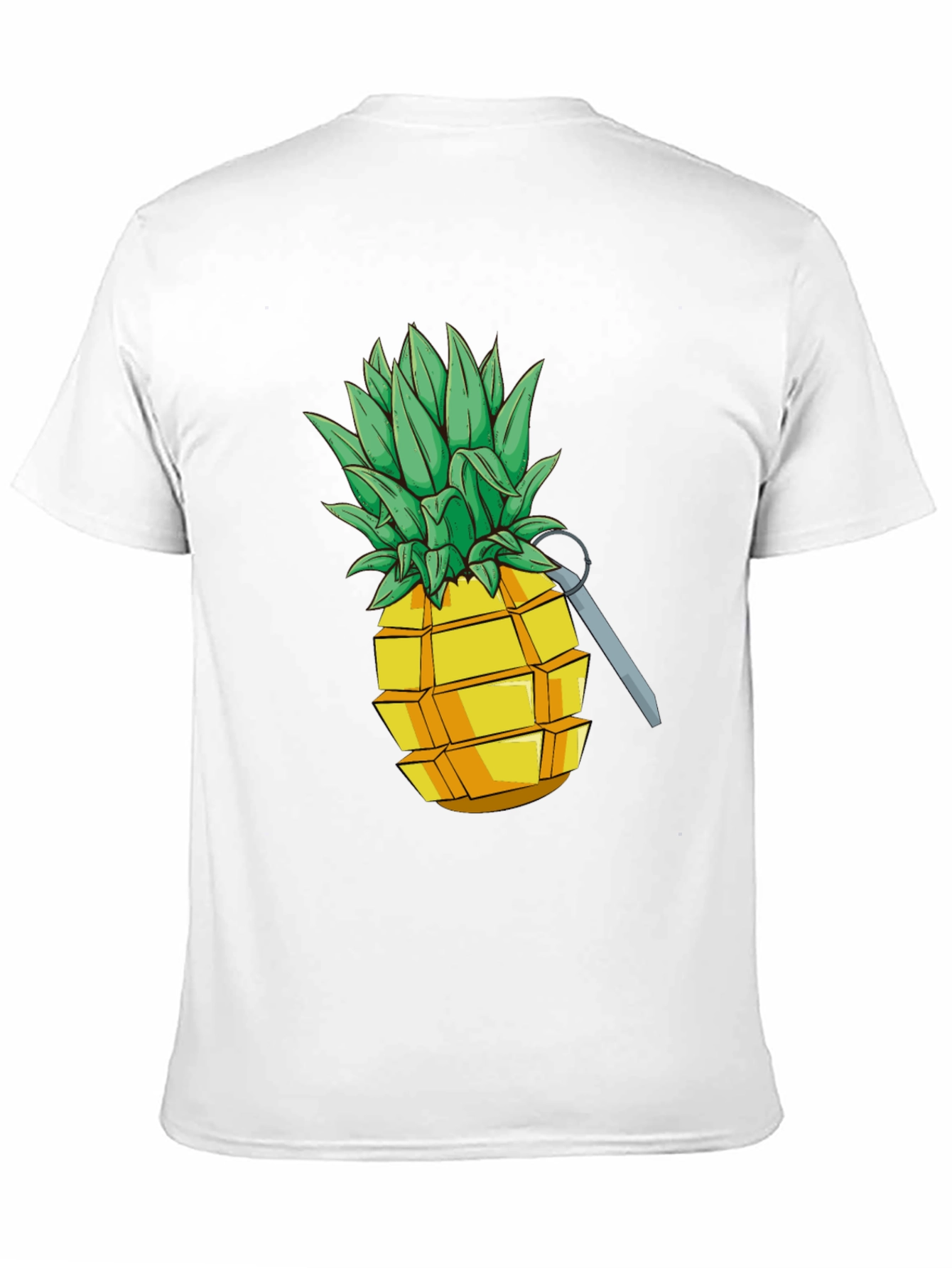Black Pineapple Grenade Funny Graphic Tee view 11