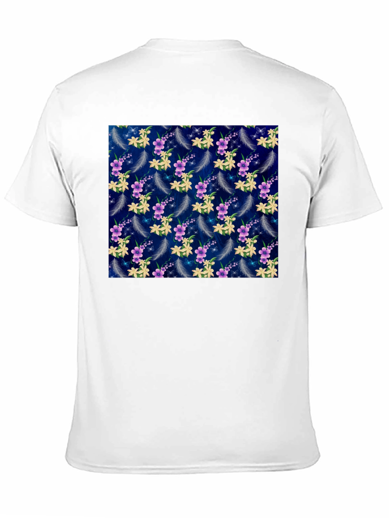 Black Floral Feather Print T-Shirt view 11